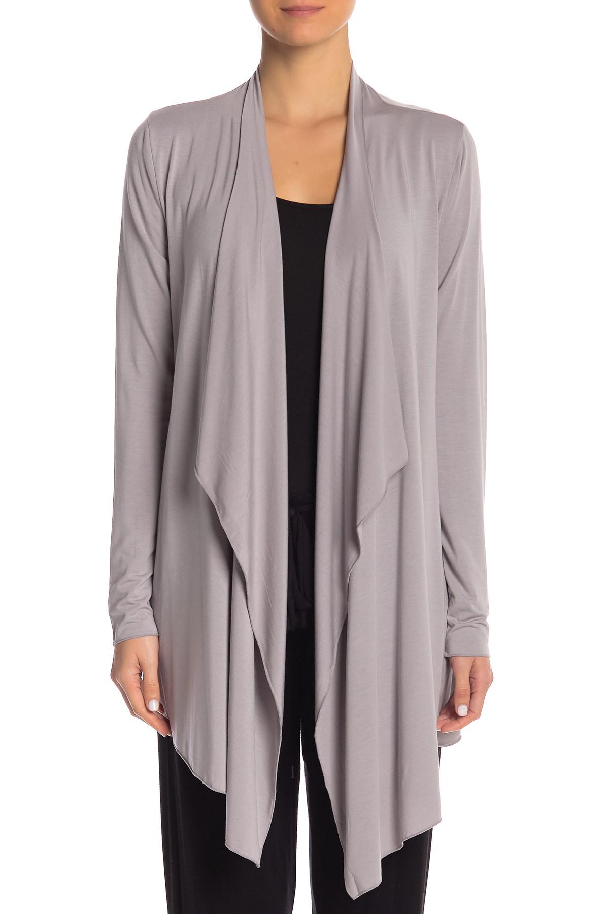 drape collar cardigan