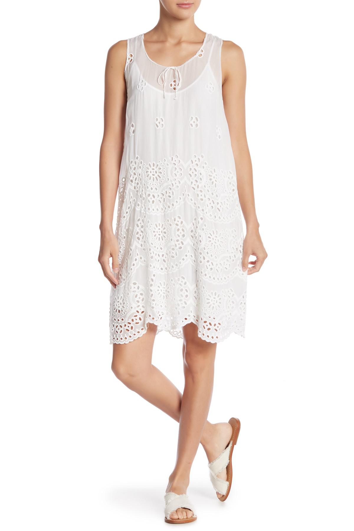 Johnny Was Eyelet Lace Tank Dress in ...