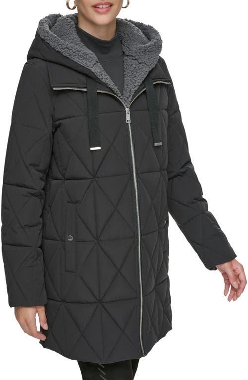 Andrew marc faux shearling lined hooded puffer coat new arrivals