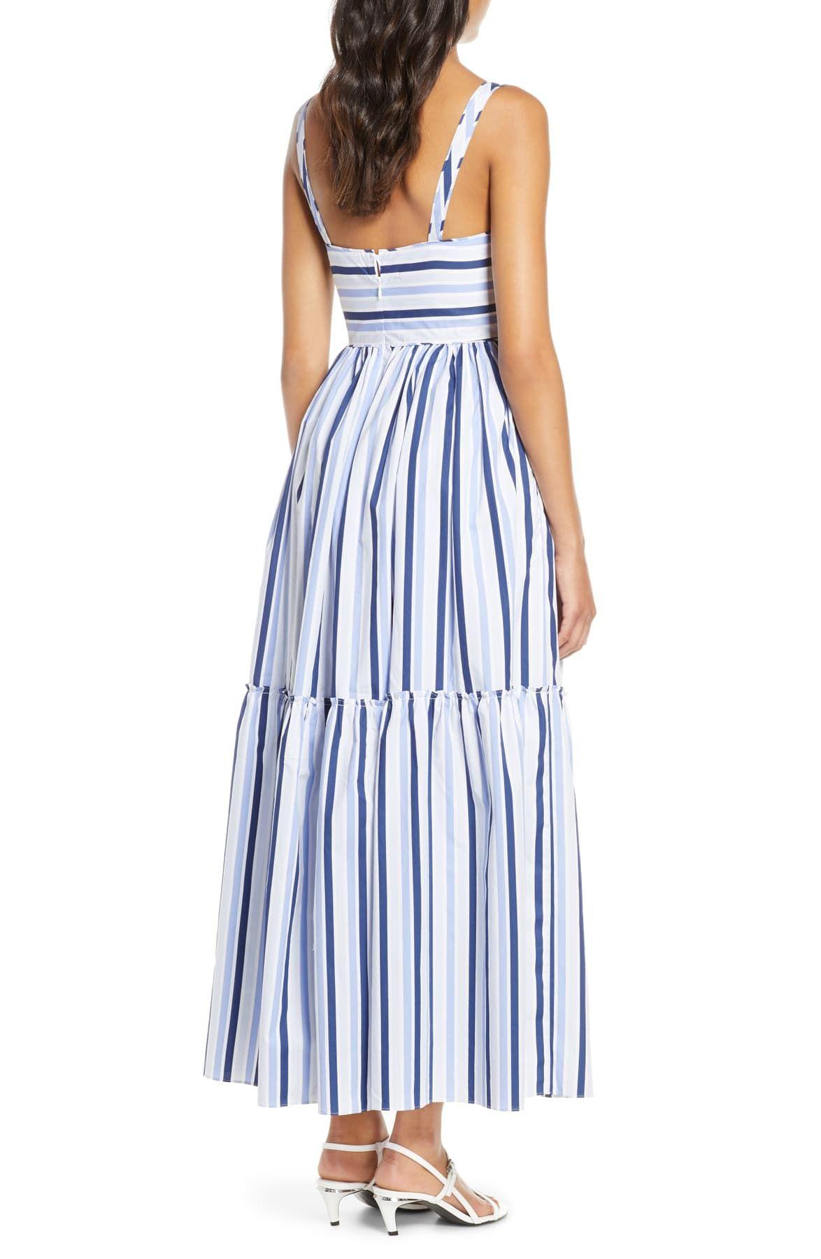 tiered maxi gown