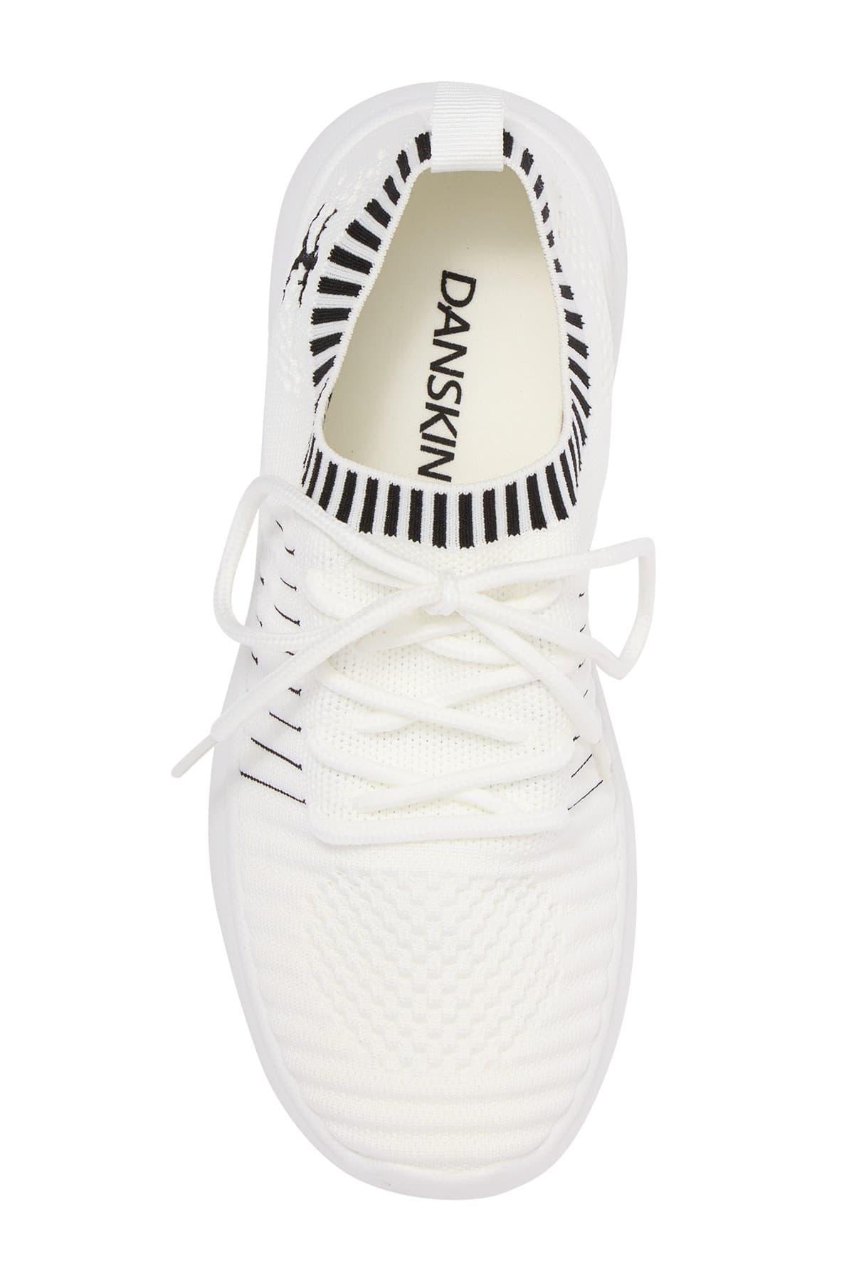 Danskin Energy Sock Knit Sneaker in White | Lyst