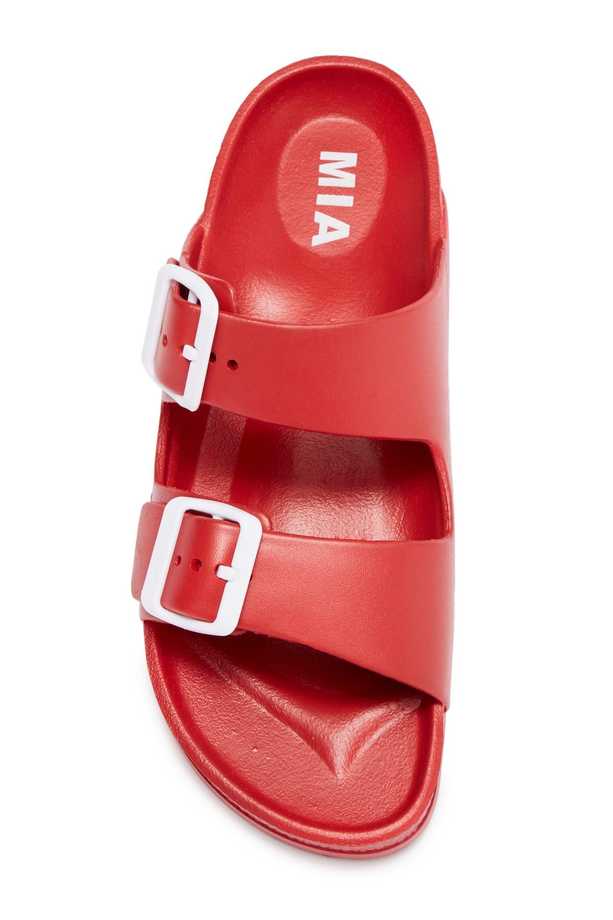 mia jasmin dual buckle sandal
