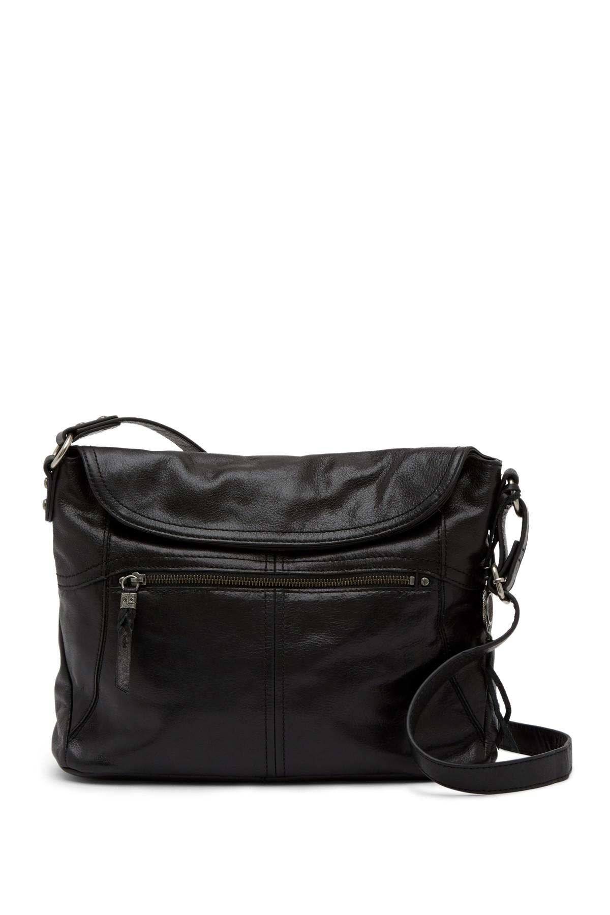 The Sak Esperato Flap Leather Hobo Bag in Black - Lyst