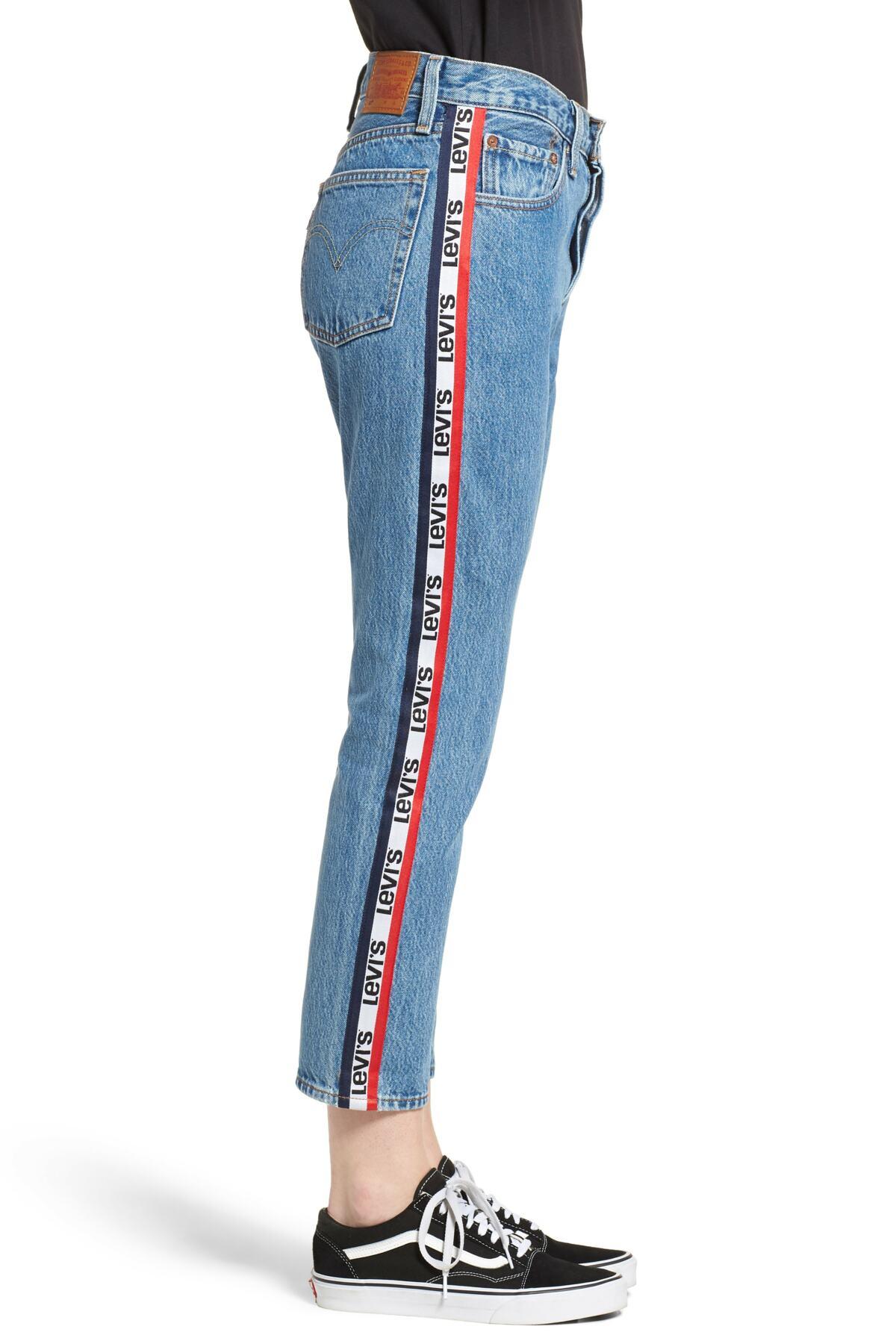 levis logo stripe jeans