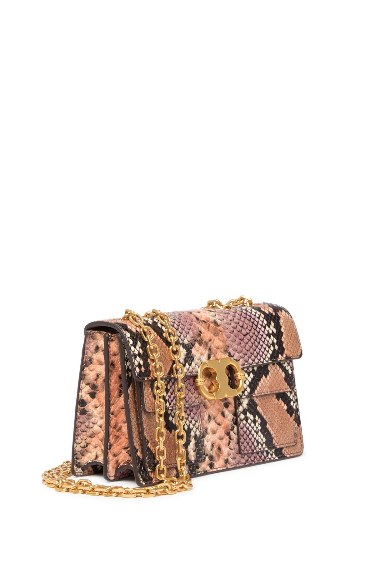 gemini link embossed small shoulder bag