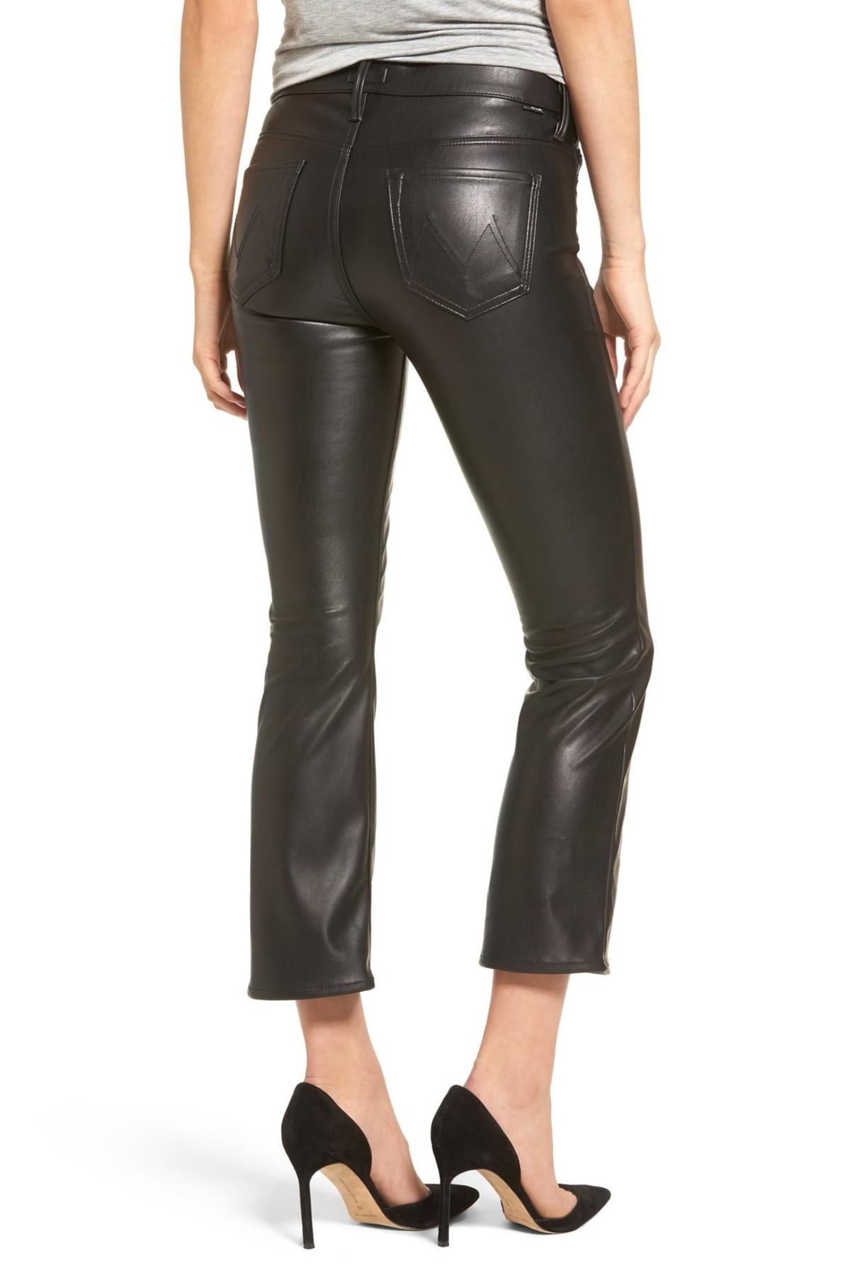 Insider Faux Leather Crop Bootcut Pants 
