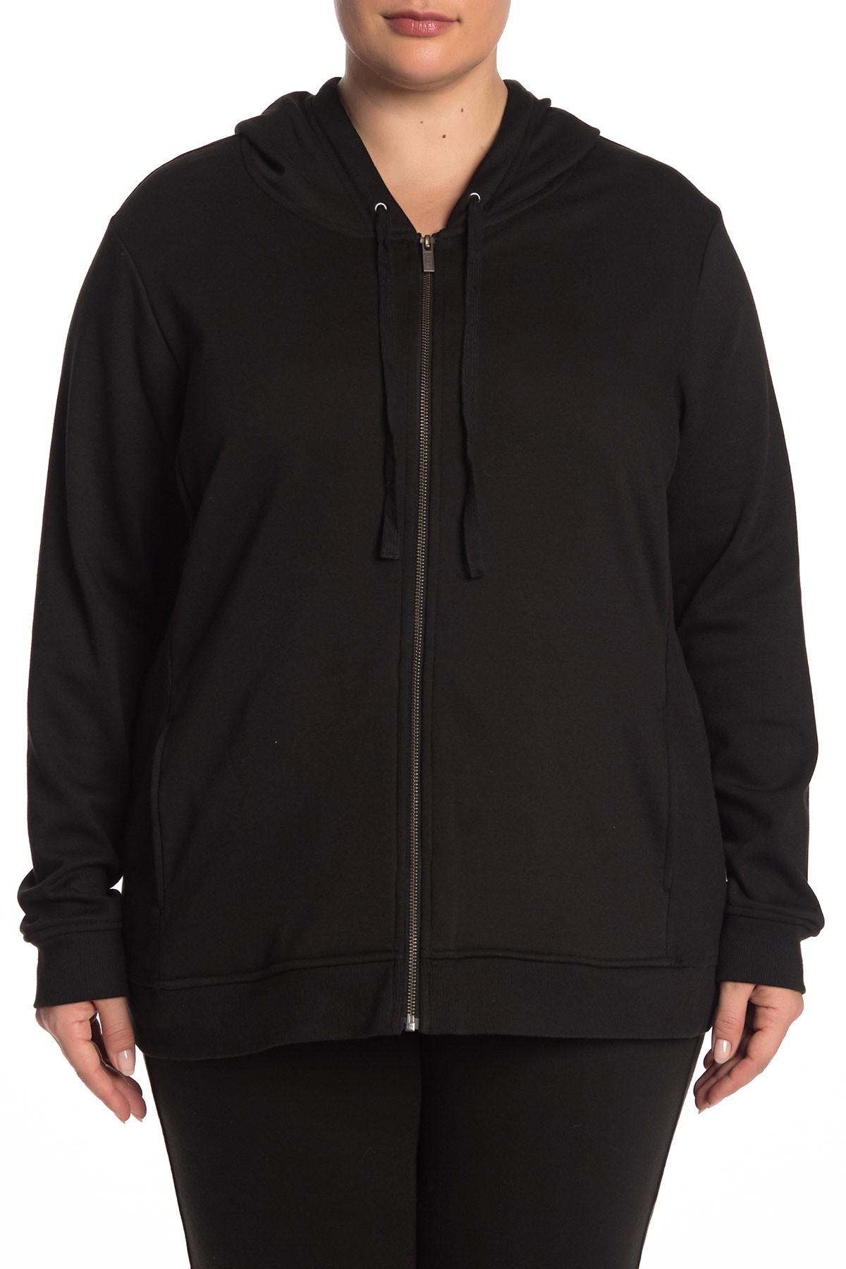 UGG Fleece Clara Zip Hoodie (plus Size) in Black - Lyst