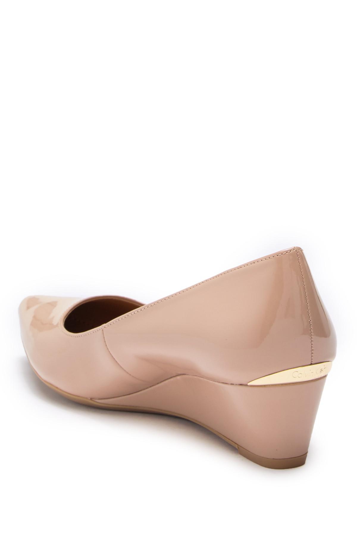 calvin klein garya wedge pump