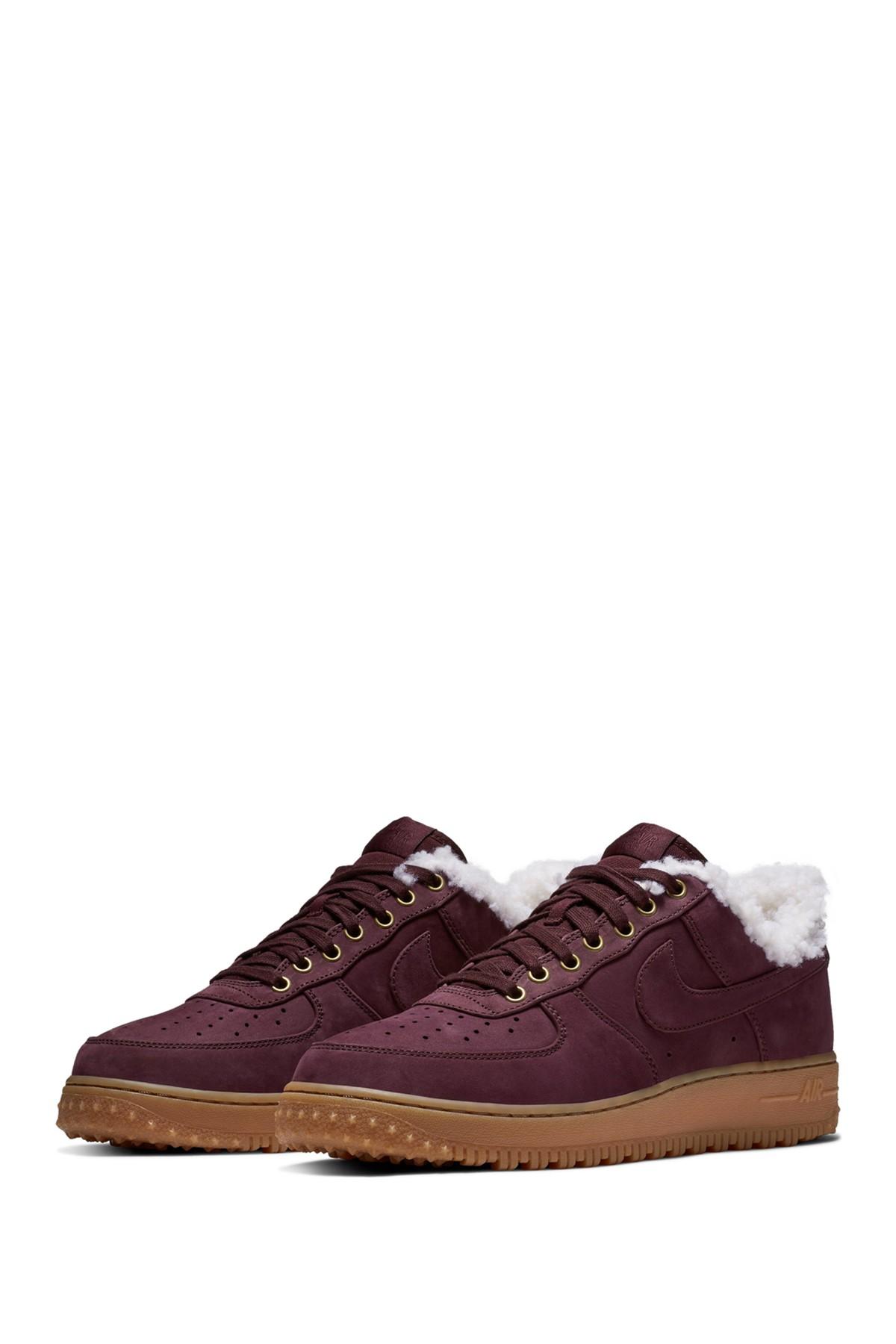 Nike Fleece Air Force 1 Faux Shearling Lined Premium Winter Sneaker for Men  | Lyst