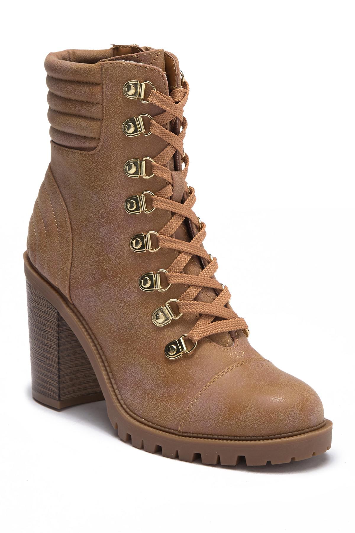 G by Guess Jetti Combat Boot in Brown 