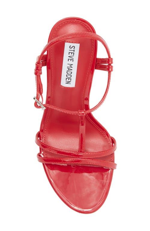 【Steve Madden】Deeva Tストラップ サンダル Steve Madden Deeva T-Strap Sandal in Red | Lyst