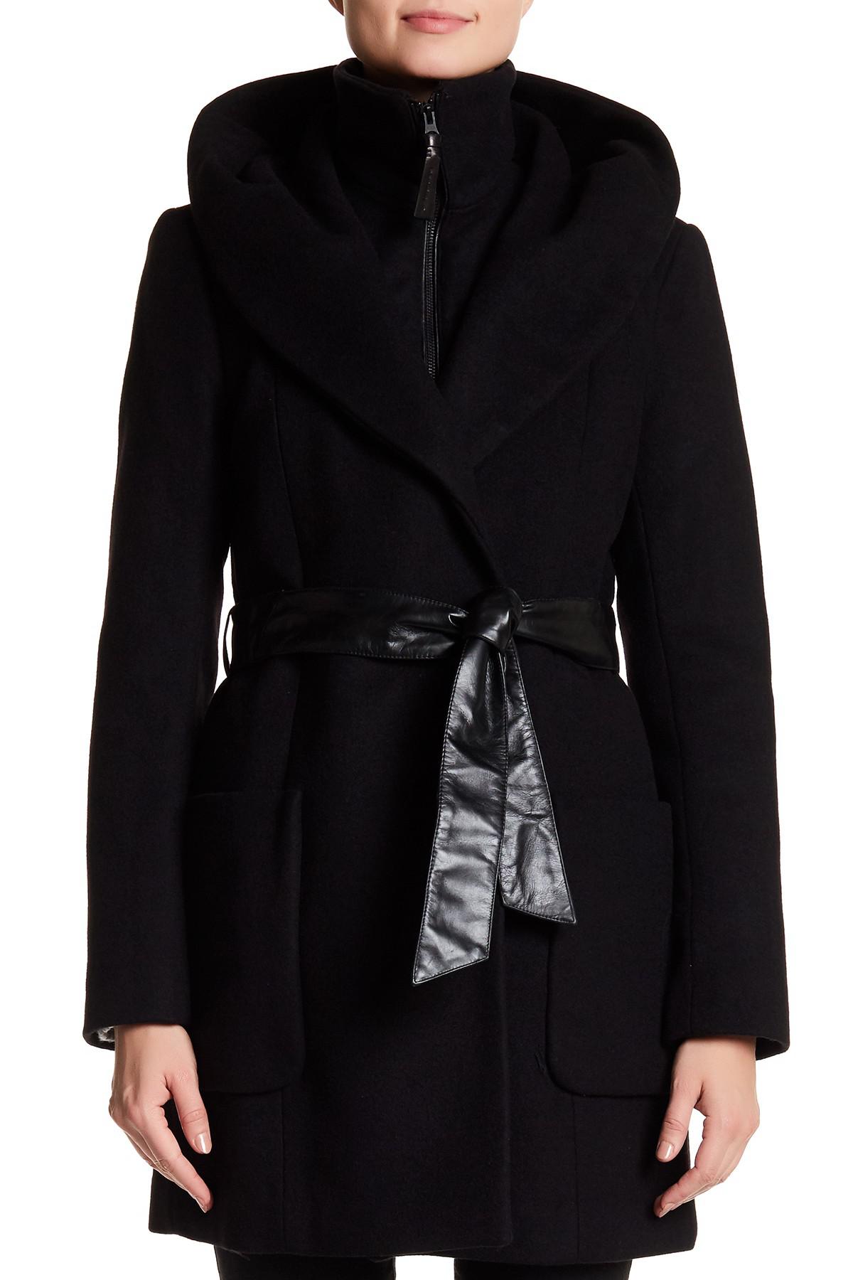 Mackage Siri Wool Blend Coat in Black - Lyst