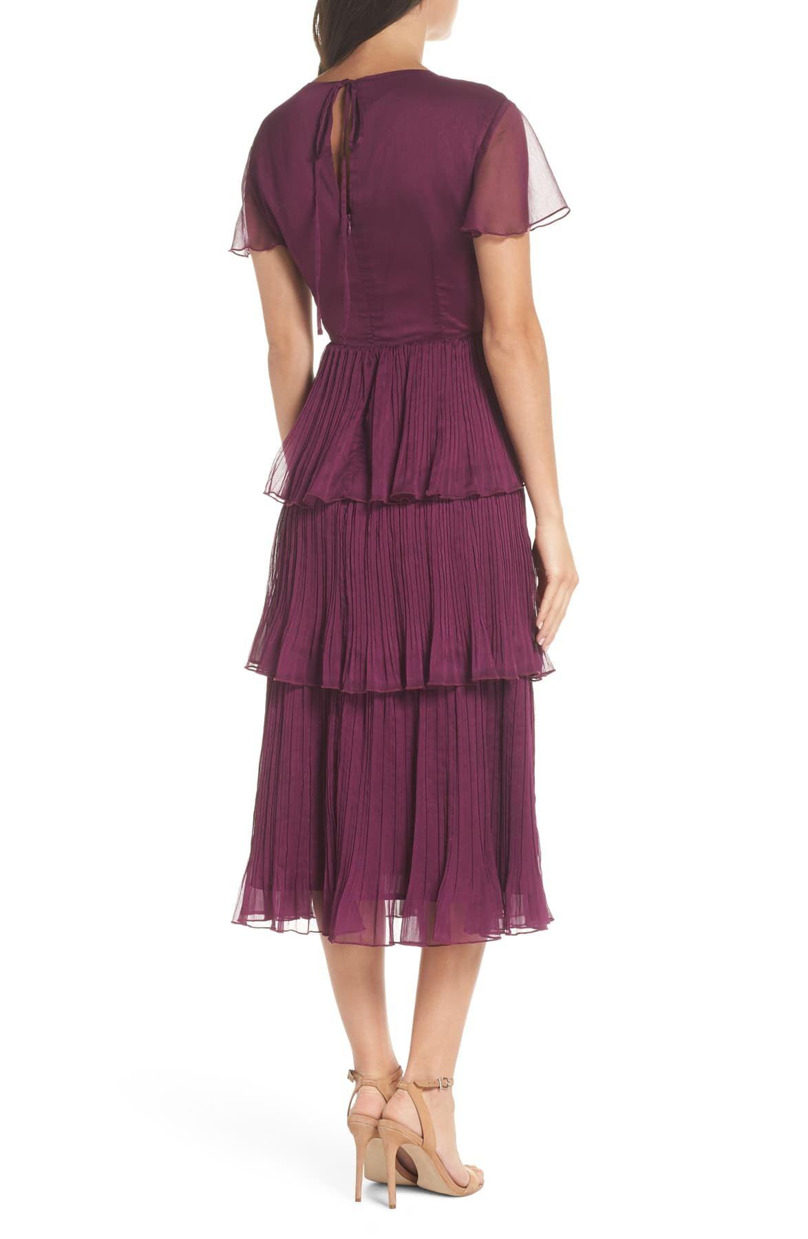 chelsea28 tiered skirt midi dress