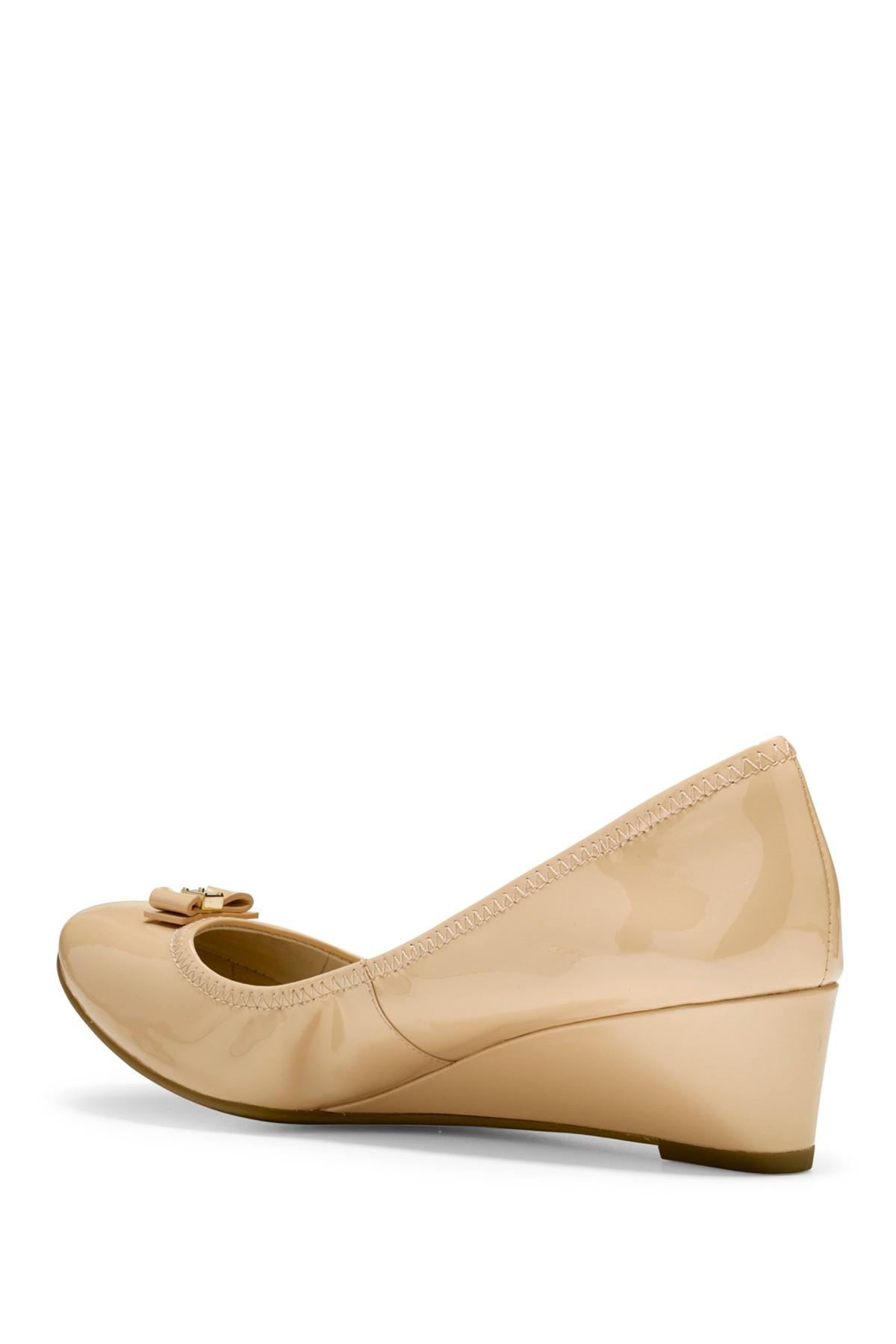 cole haan tali mini bow wedge