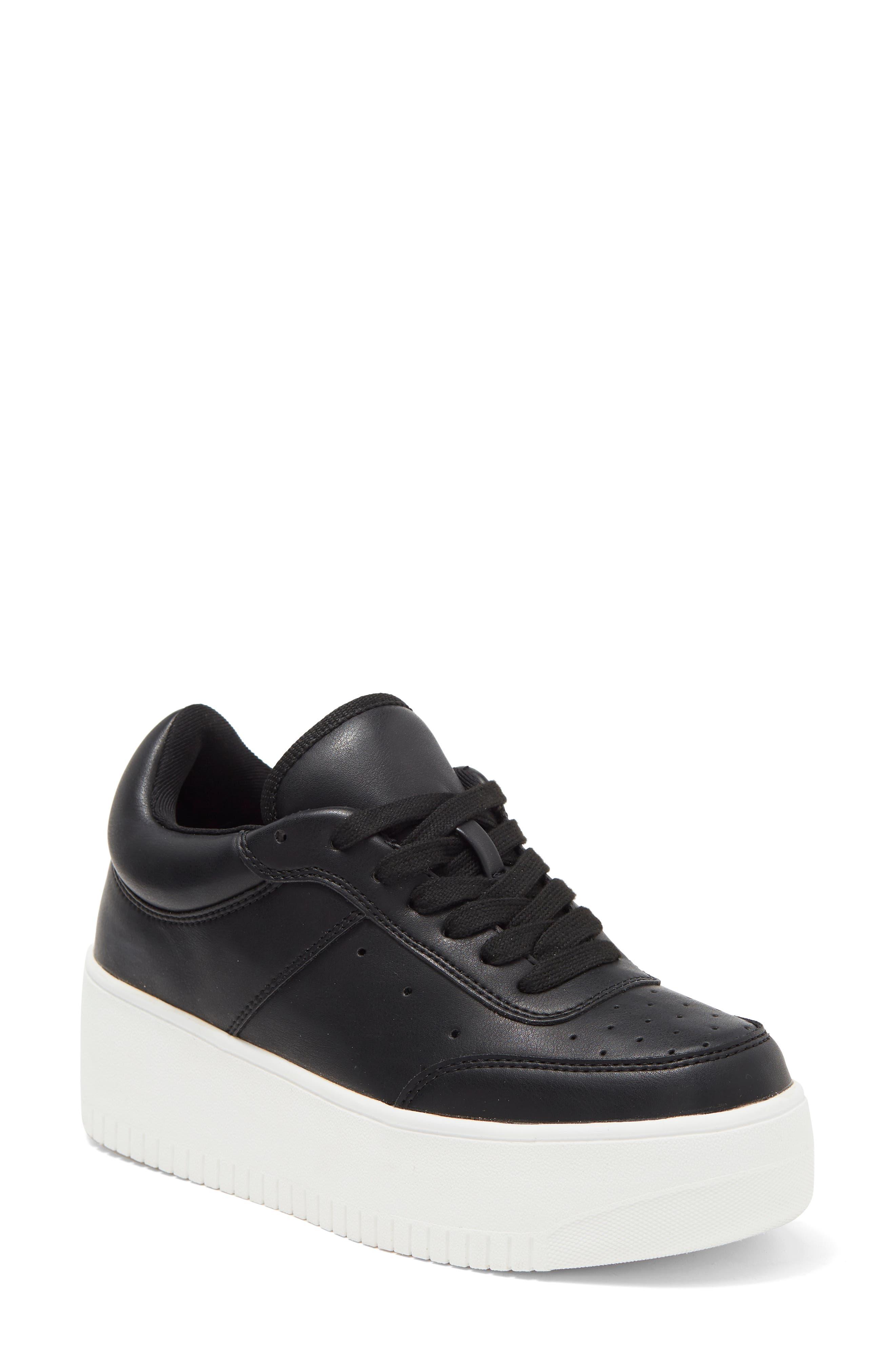 Steve Madden Raffi Platform Sneaker In Black At Nordstrom Rack | Lyst