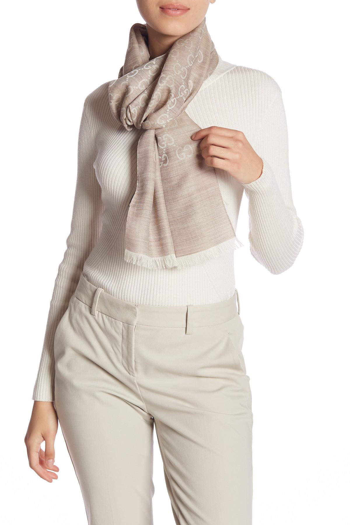 gucci wool blend scarf