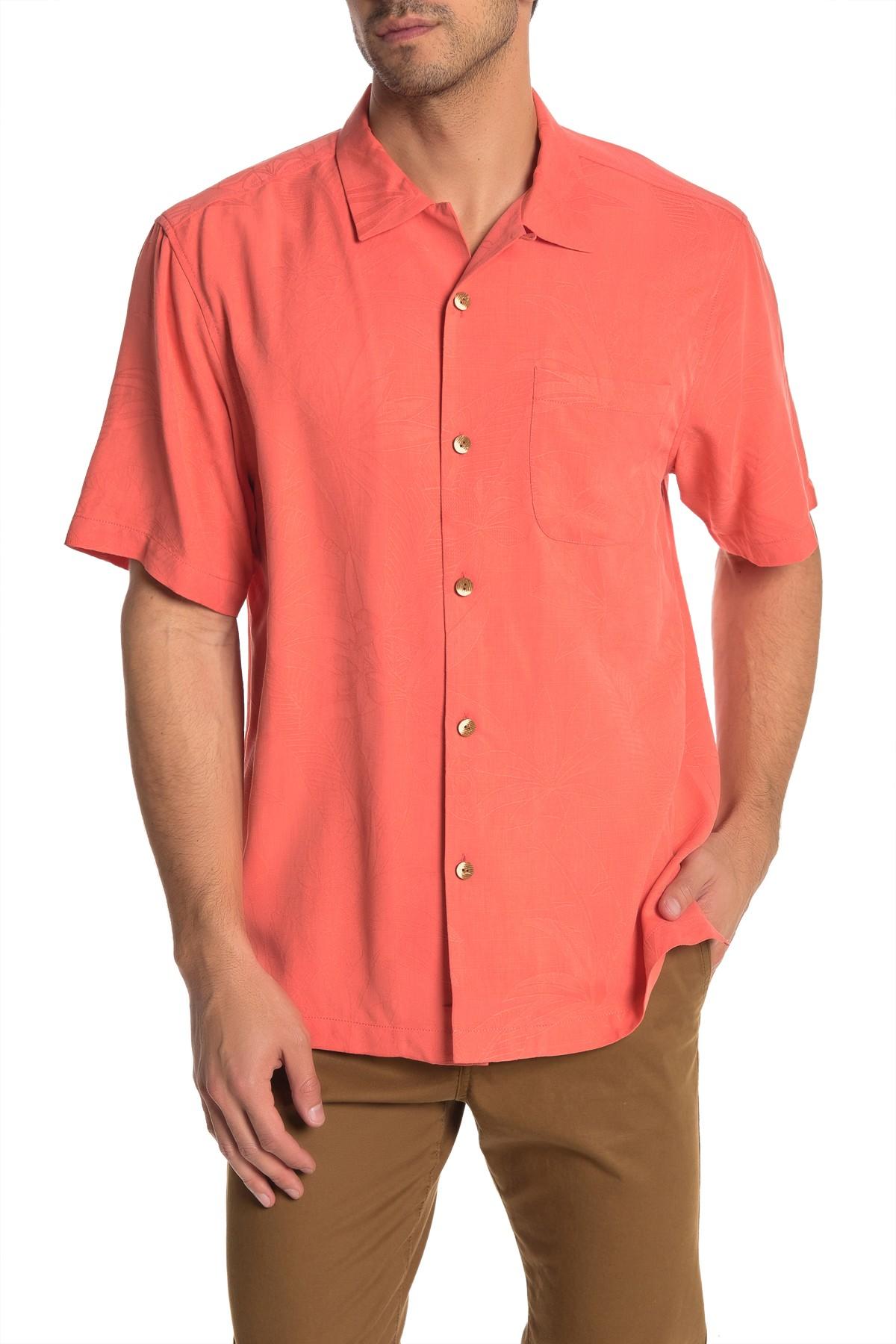 Tommy Bahama Al Fresco Tropics Short Sleeve Silk Hawaiian Shirt for Men ...