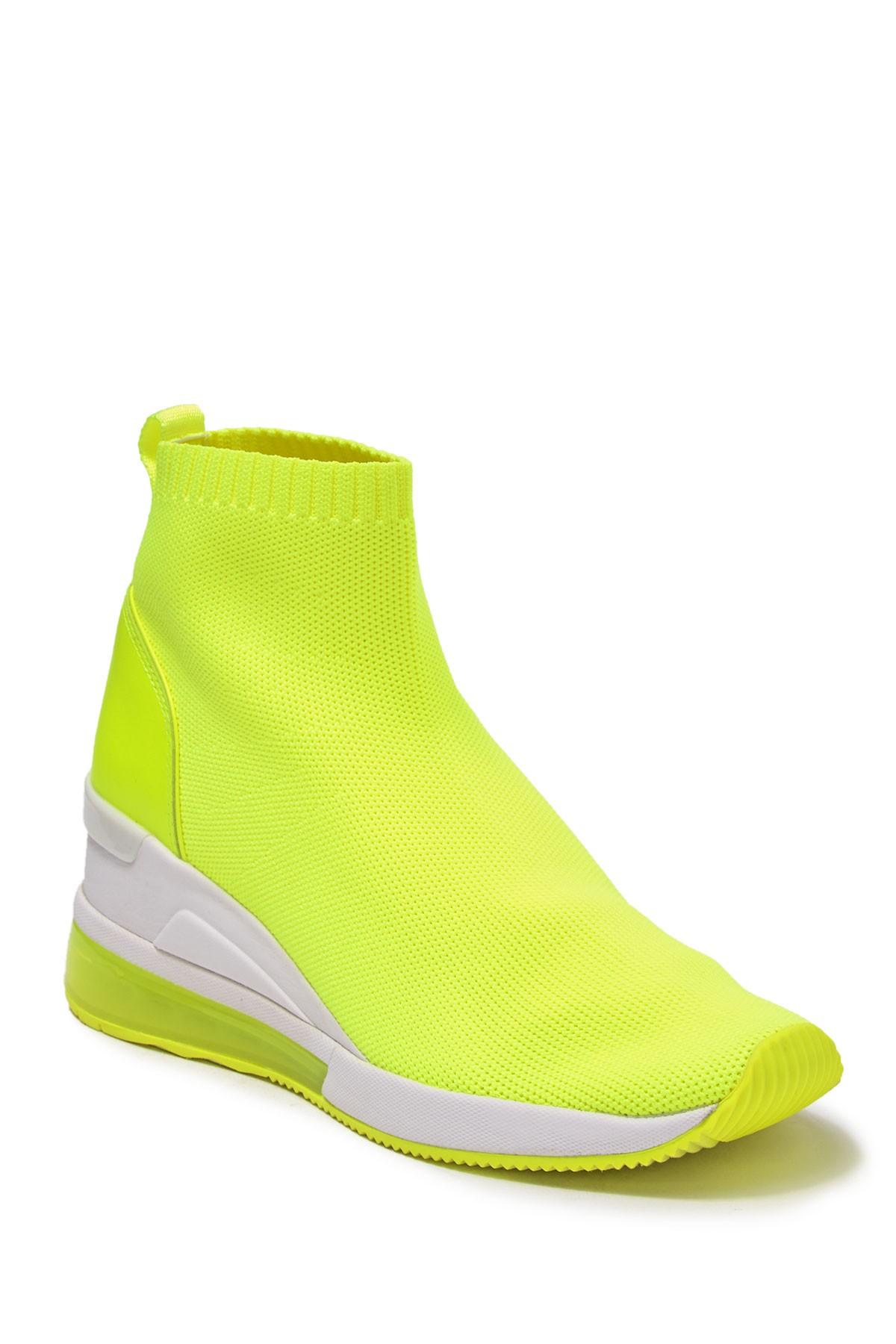 neon yellow sock sneakers