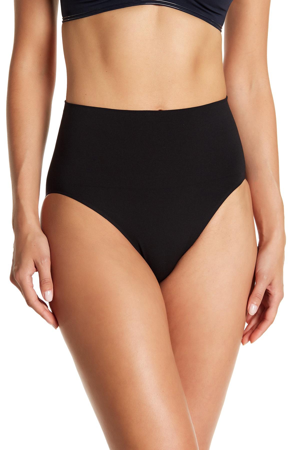 Wolford Seamless High Waist Bikini Bottoms in Black | Lyst