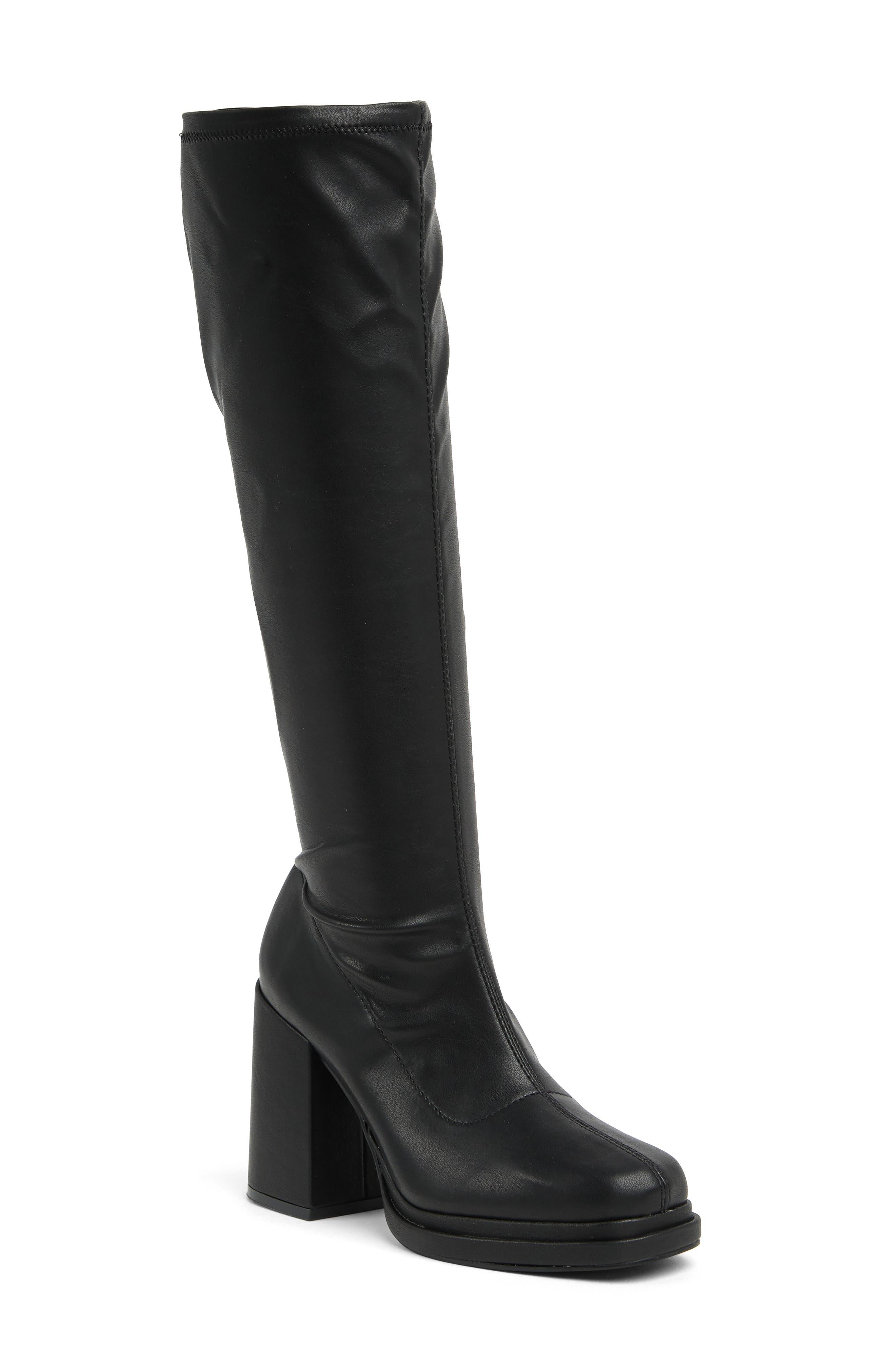 Puñado mitología Anormal Steve Madden Object Tall Boot In Black At Nordstrom Rack | Lyst