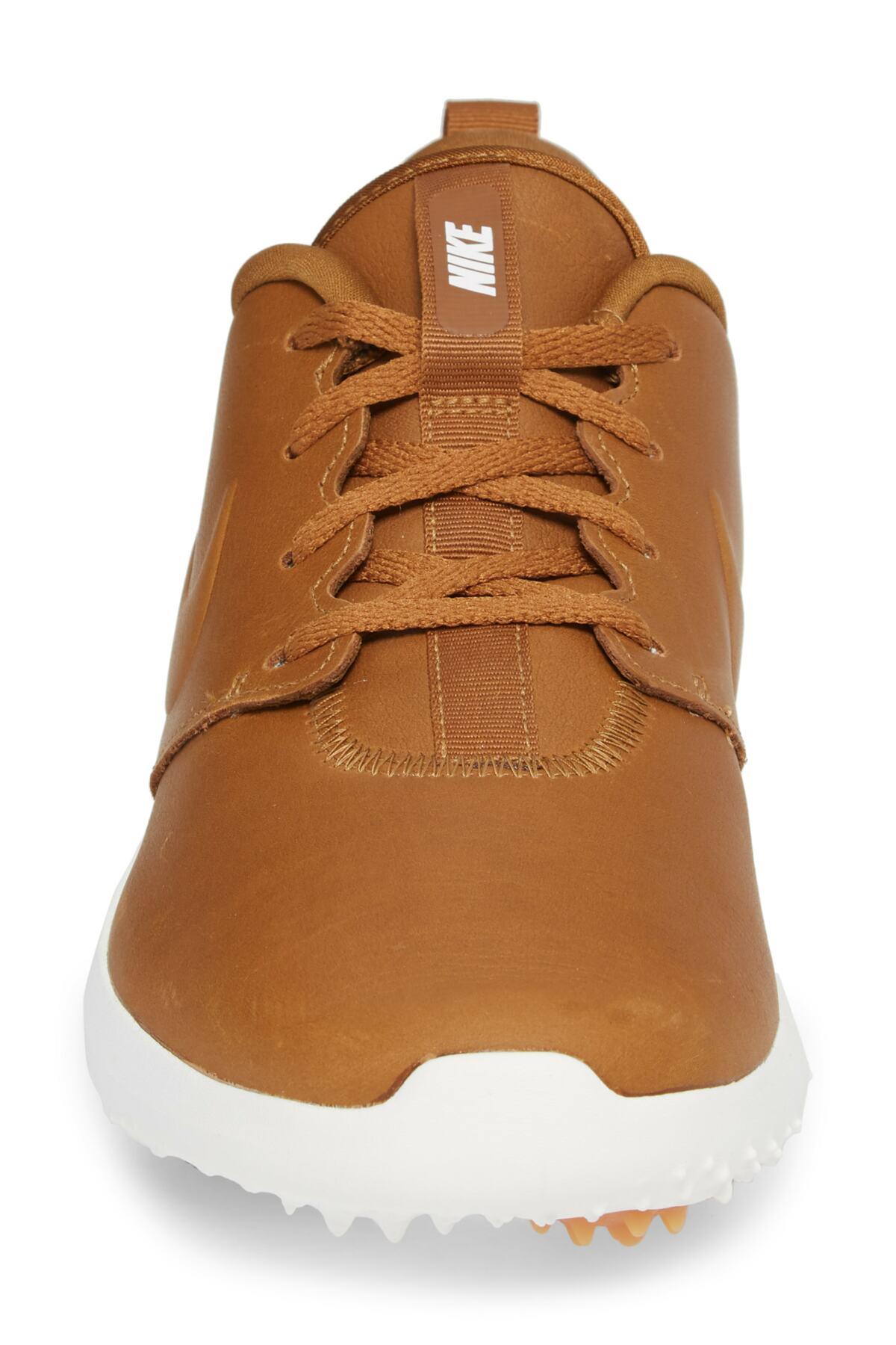 Nike Leather Roshe G Premium Golf Shoe (men) in Brown for