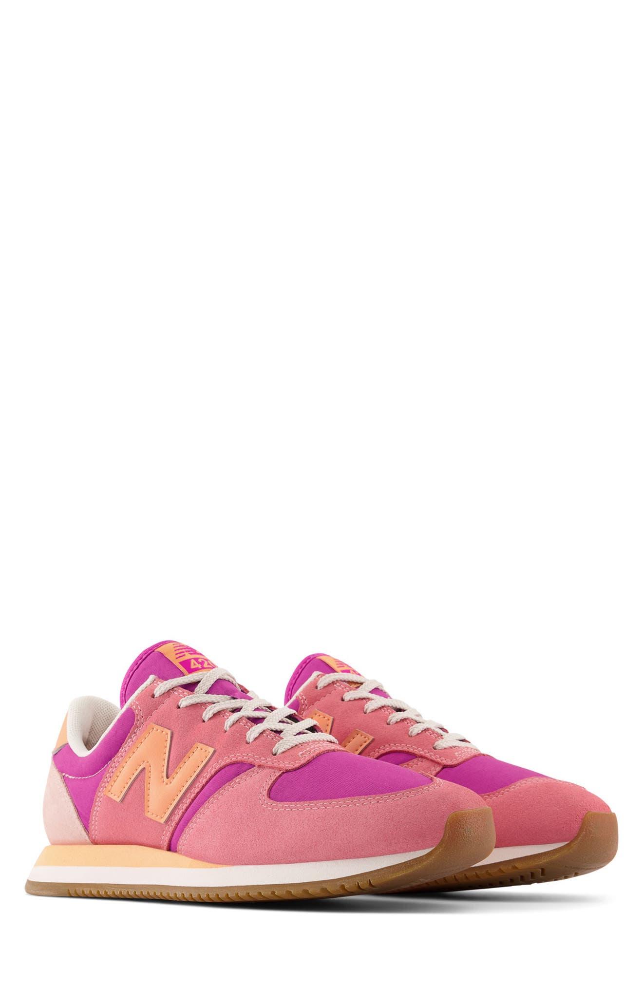 New Balance 420 Colorblock Sneaker In Magenta Pop/purple At Nordstrom Rack  in Pink | Lyst
