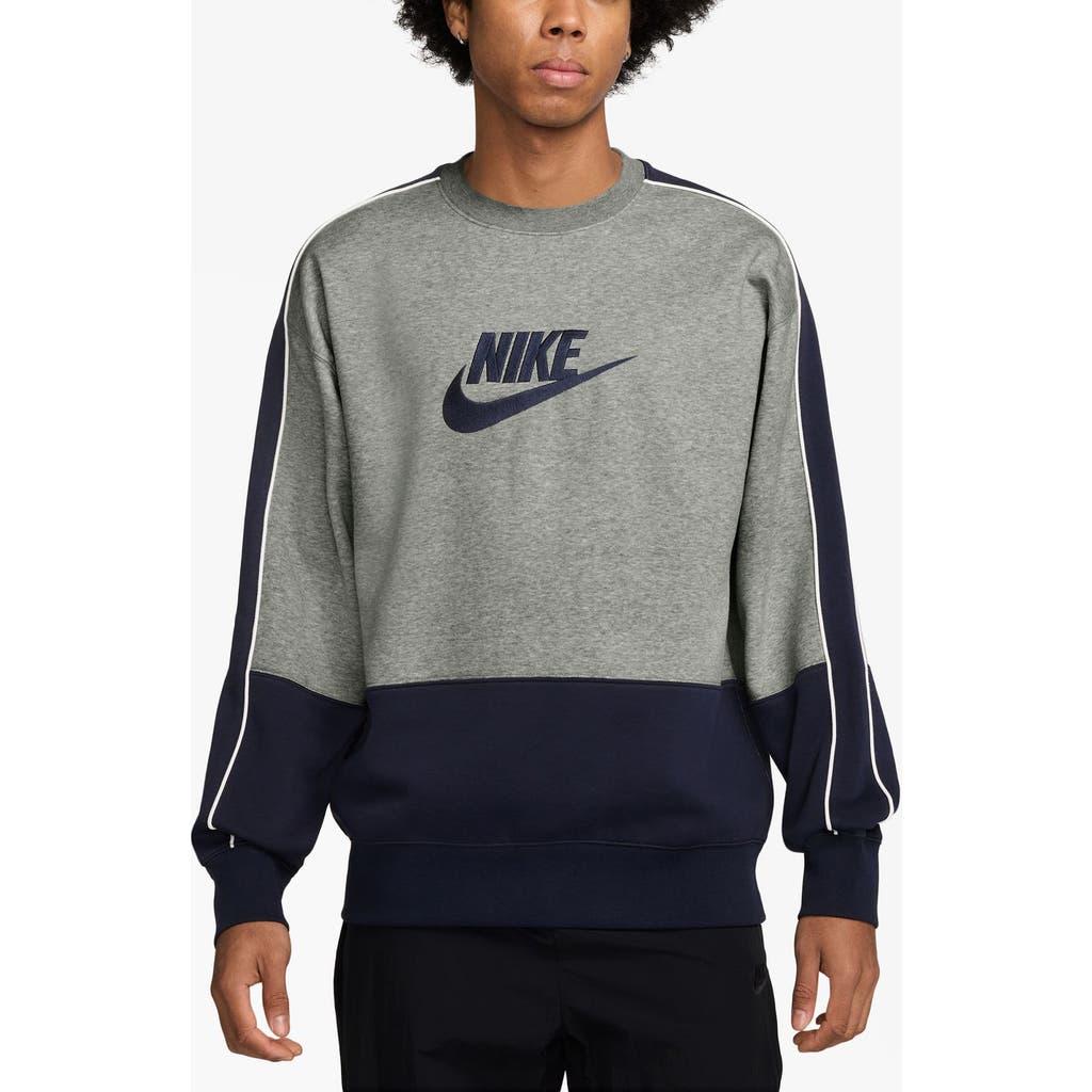 nike revival crew neck sweat in grey