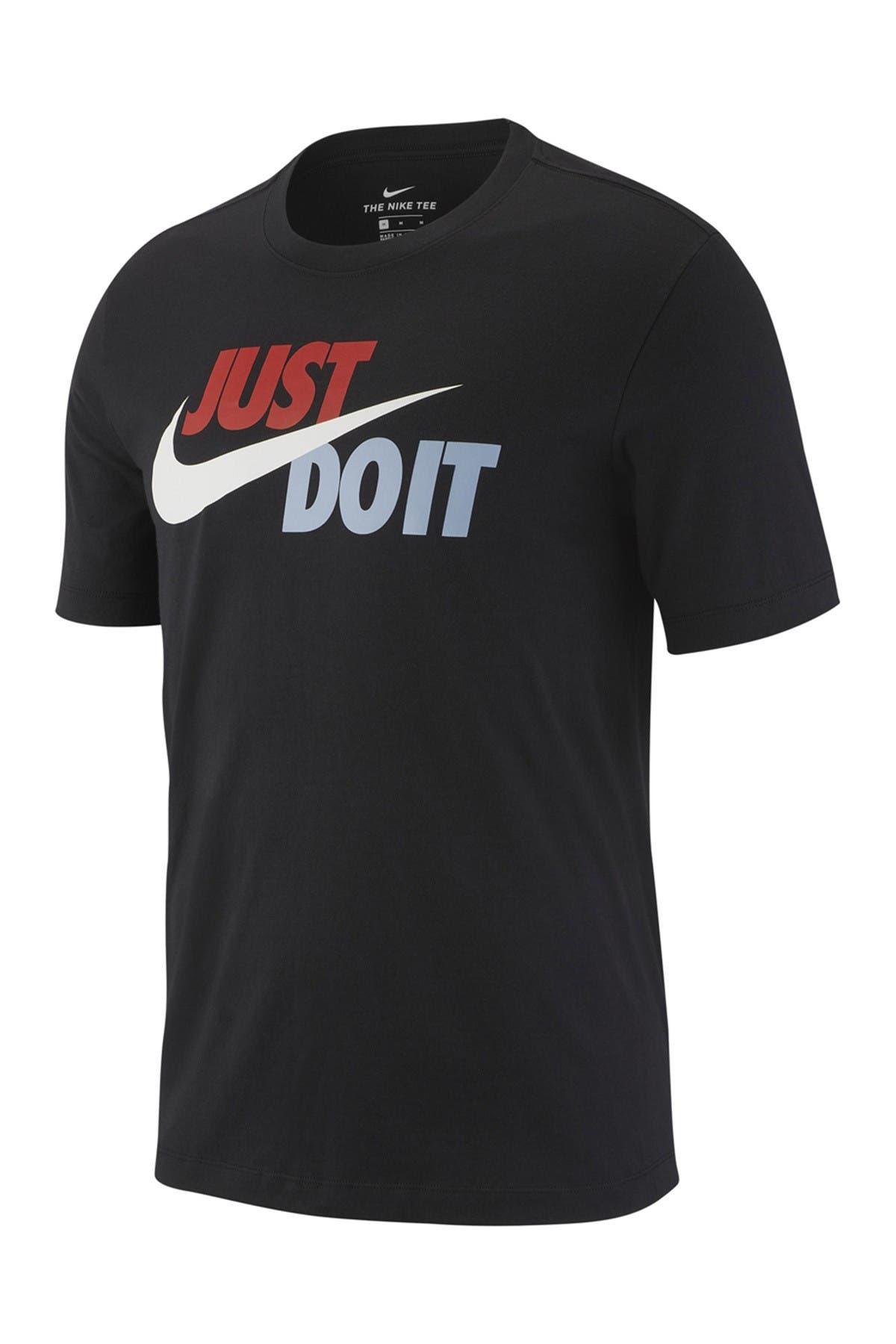 Nike Cotton Nsw Just Do It Swoosh Tee in Black for Men - Save 25% | Lyst