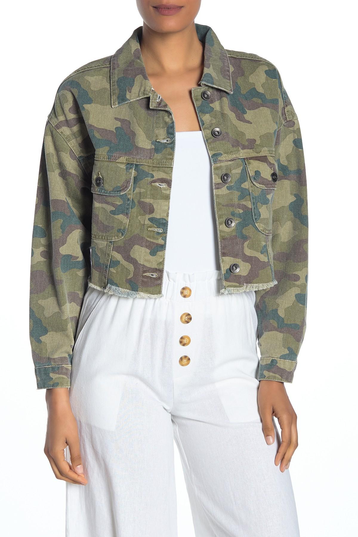 cropped denim jacket camo