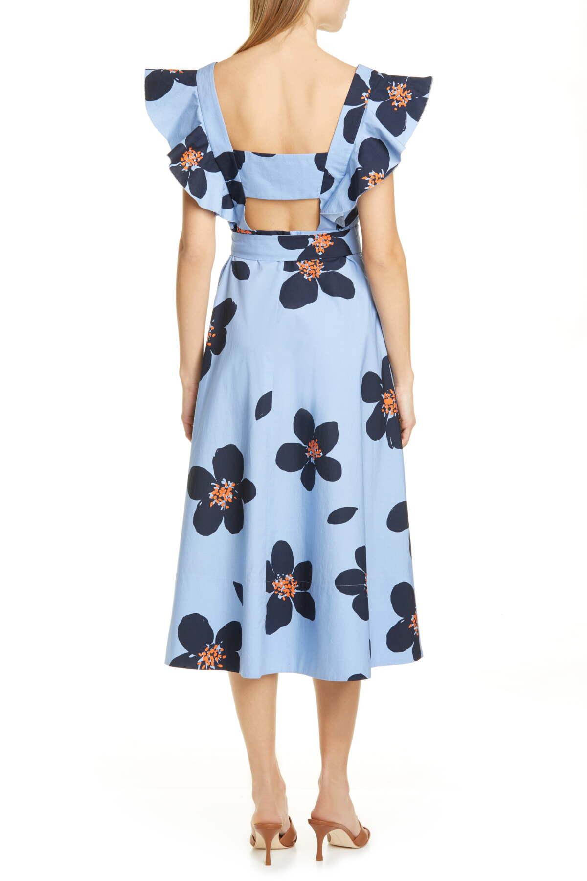 Kate Spade Grand Flora Midi Dress in 
