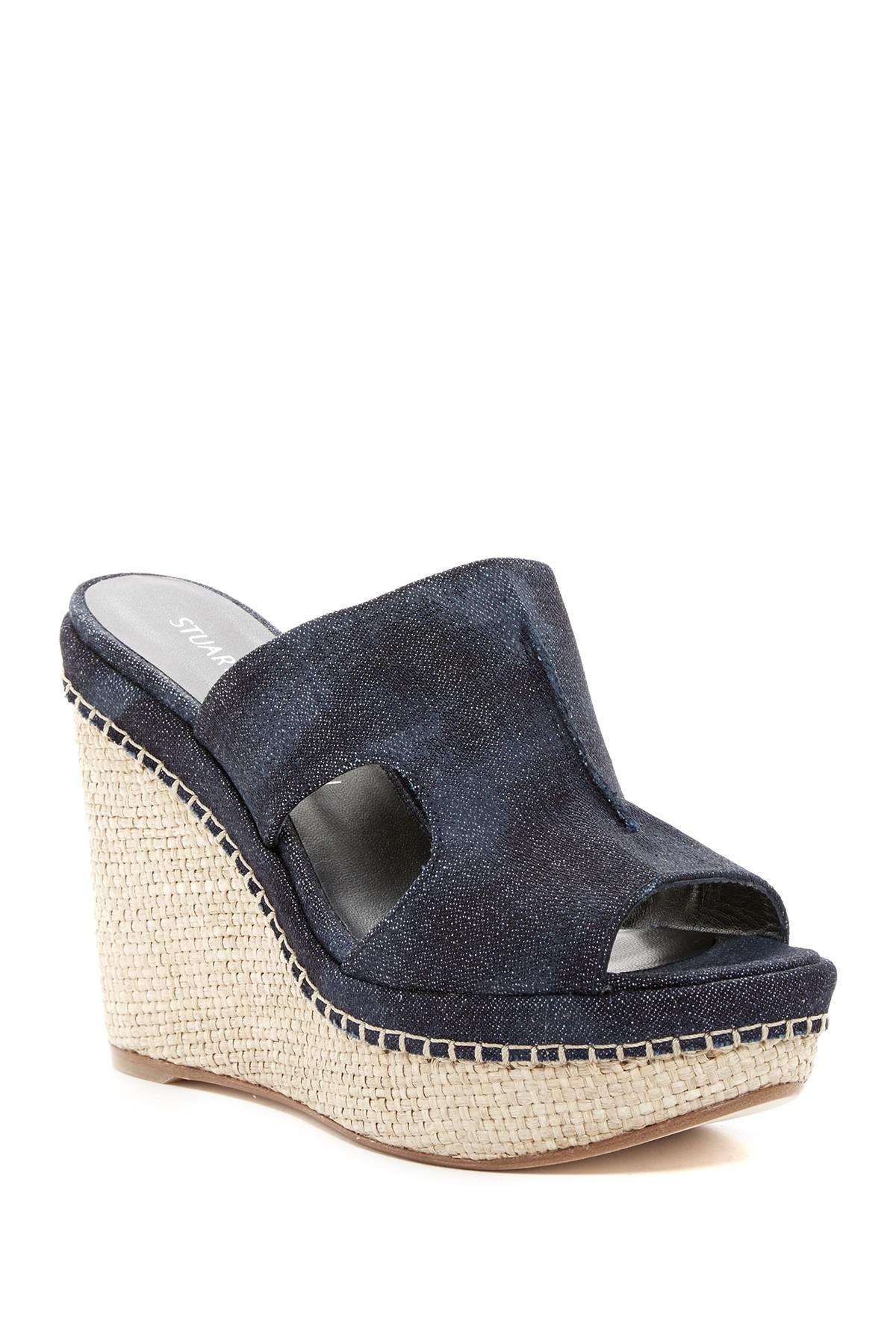 stuart weitzman denim wedge