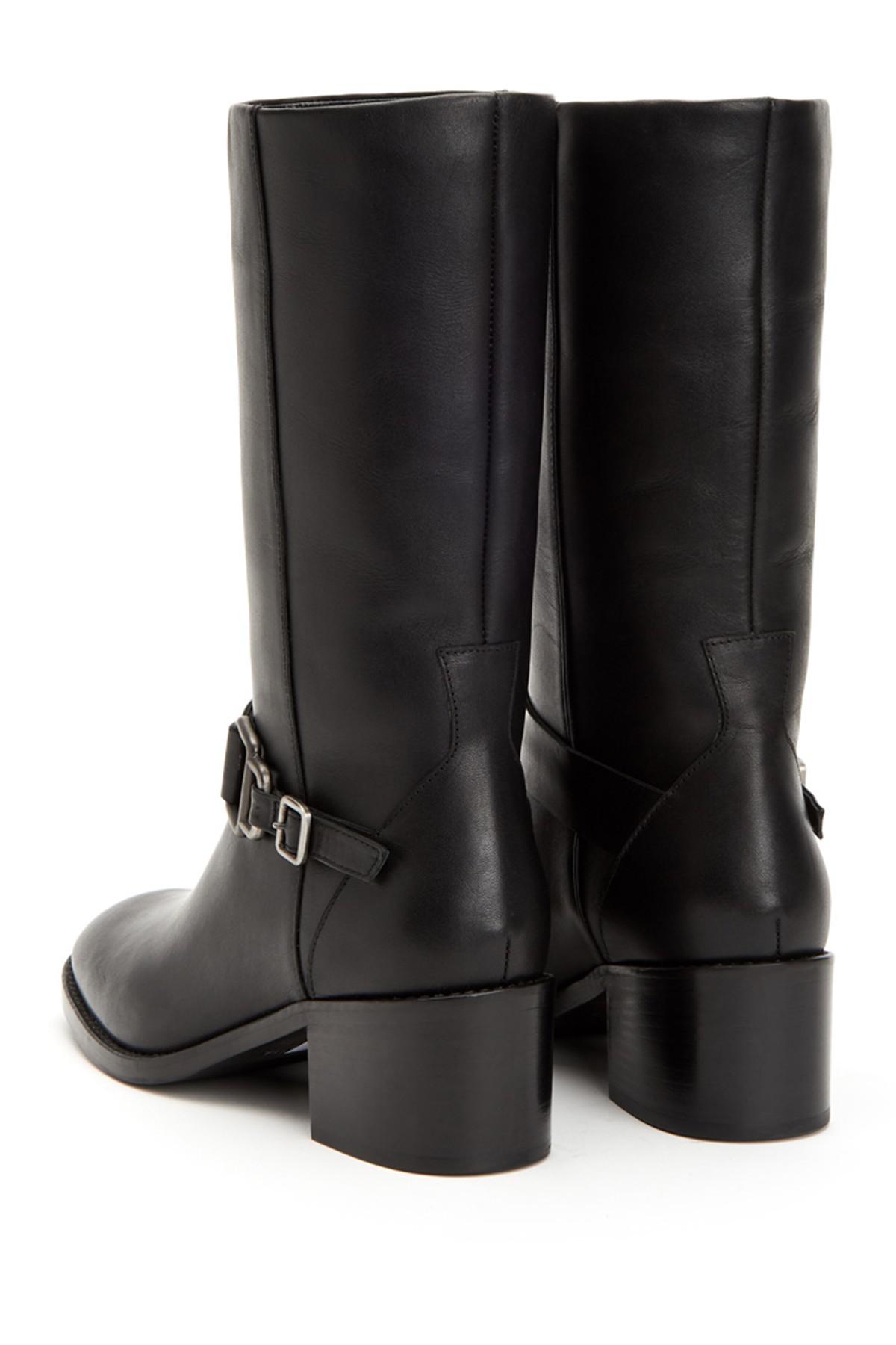 Aquatalia Leather Juliane Boot in Black 