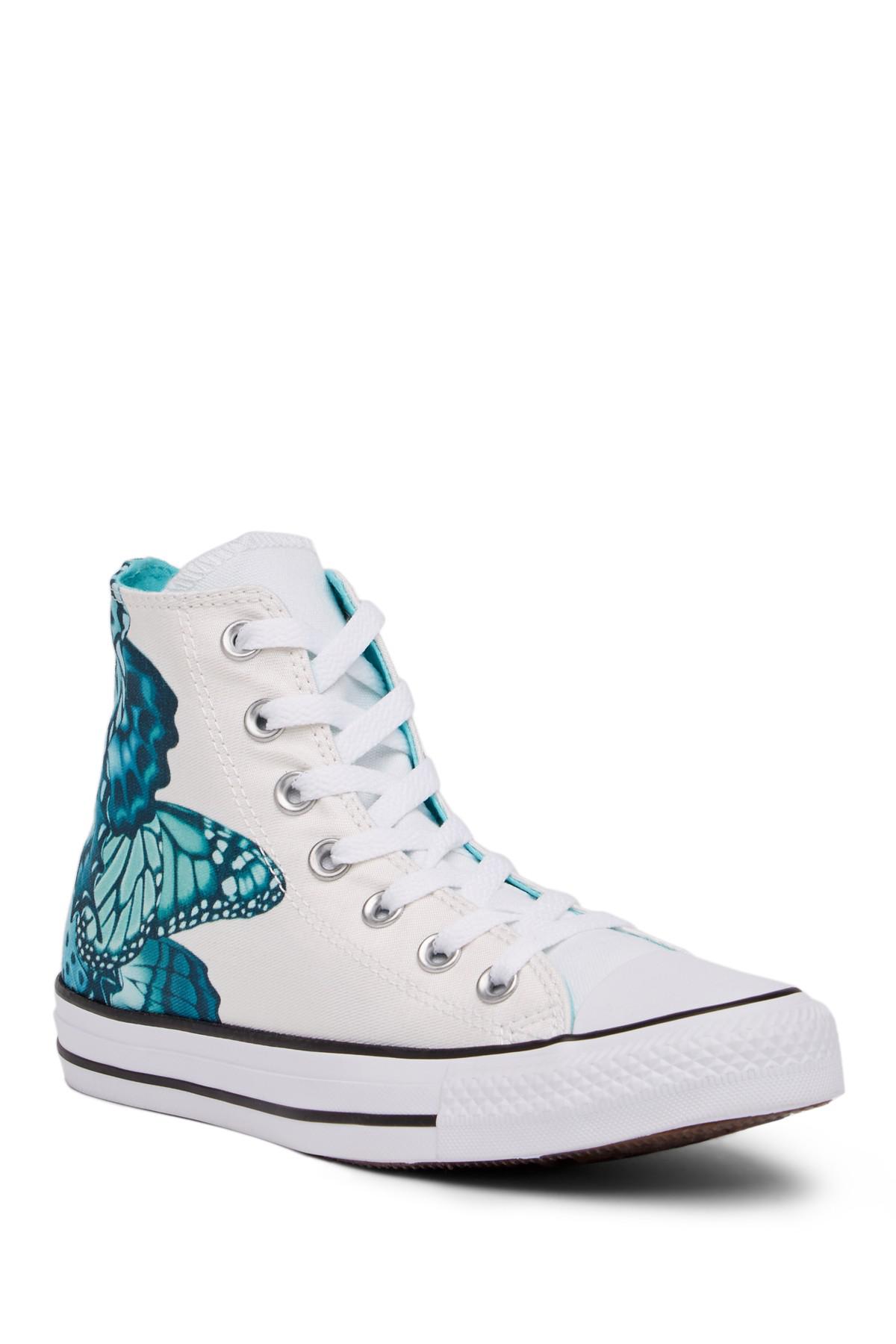 Converse Chuck Taylor All Star Butterfly Graphic High Top Sneaker in Blue |  Lyst