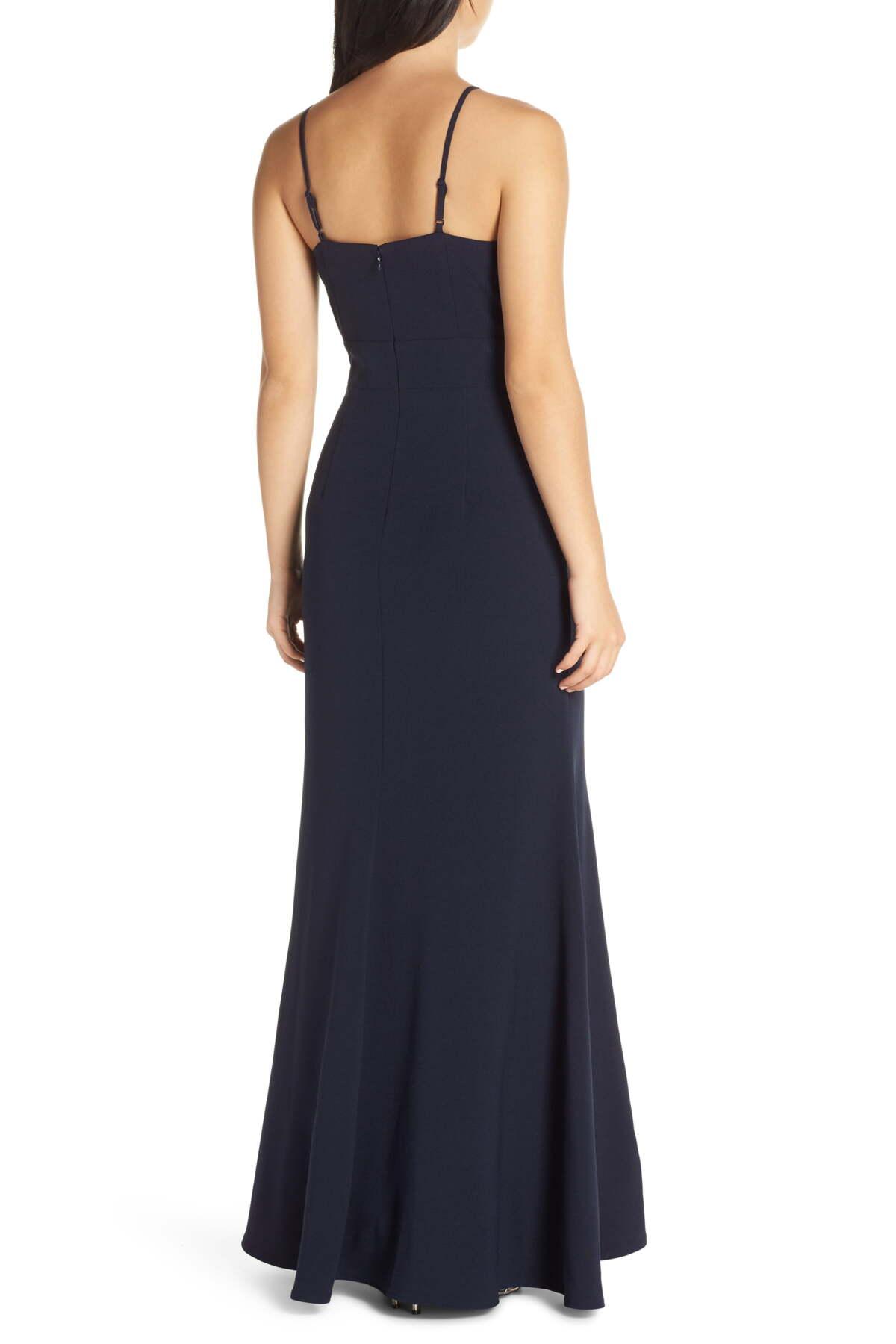eliza j ruffle gown