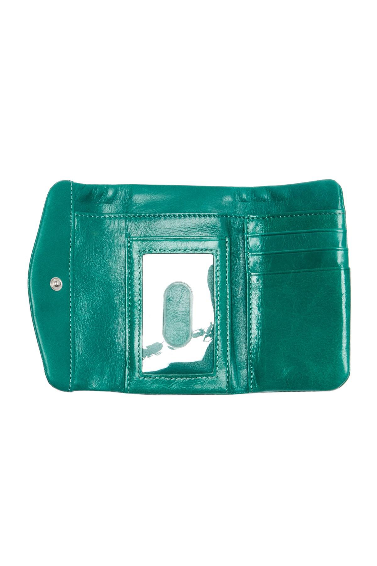 Hobo Lacy Leather Wallet in Teal Green (Green) Lyst