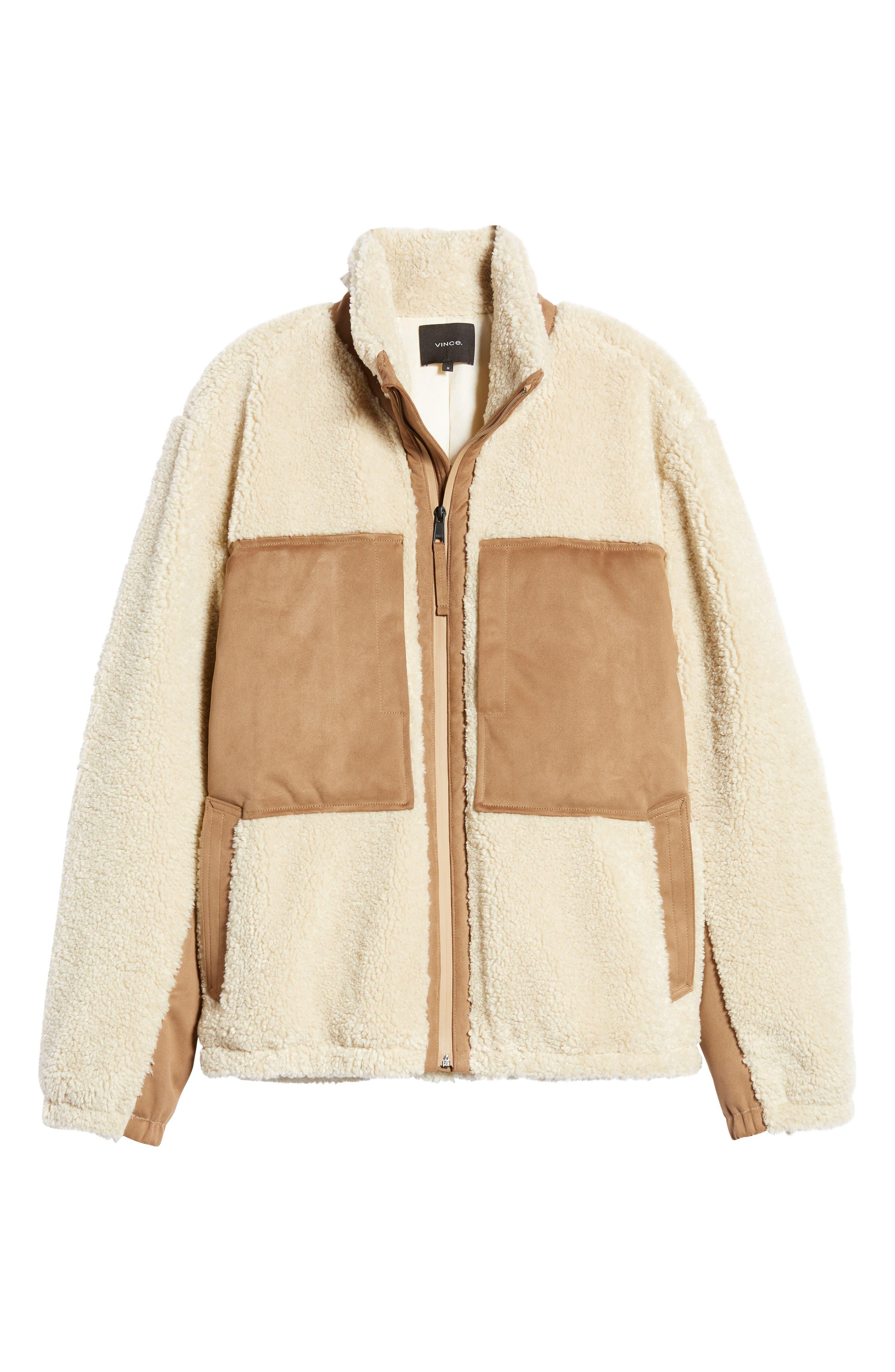 Vince mens shearling on sale jacket