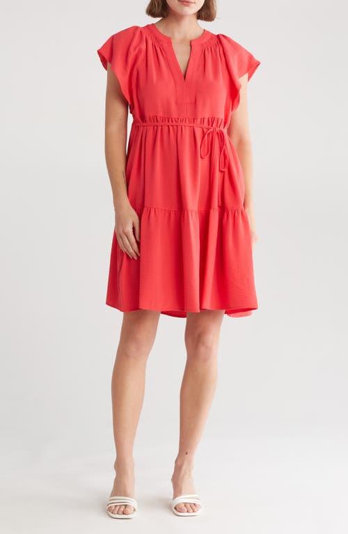 Calvin Klein Aerowash Split Neck Tiered Dress Lyst