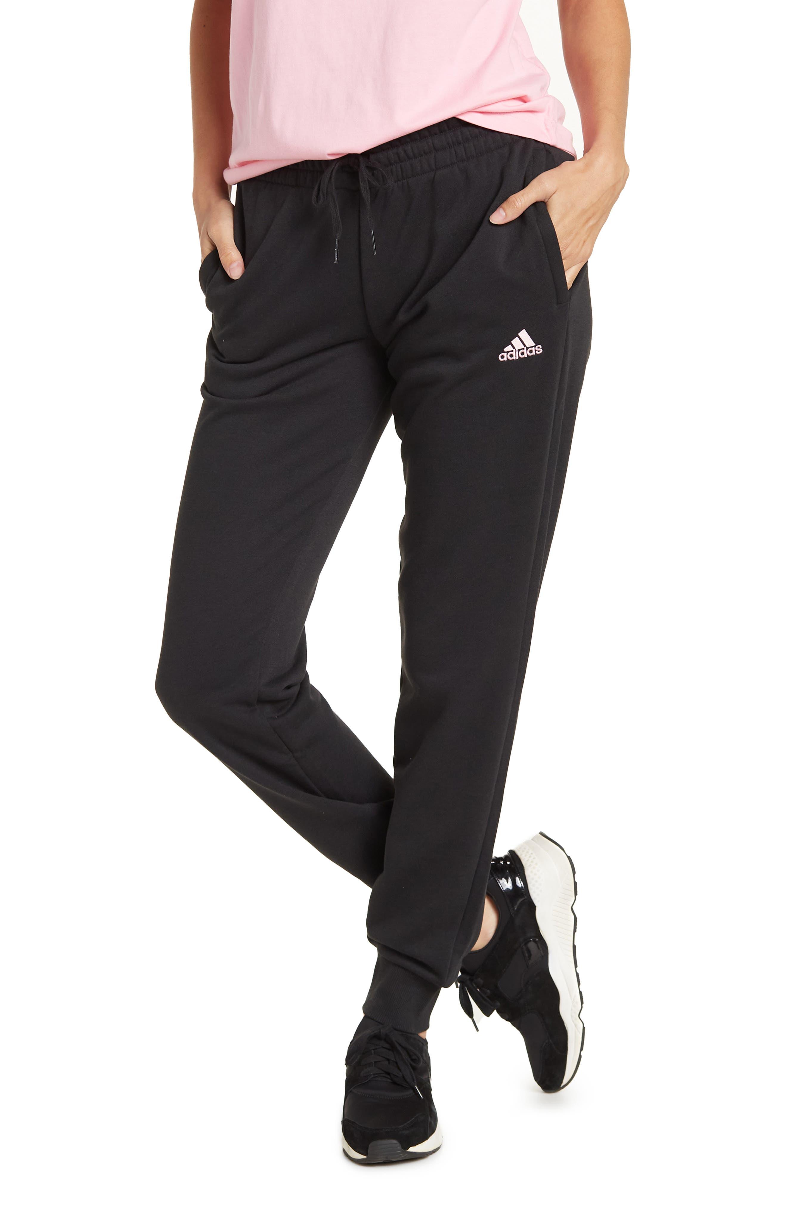 adidas Activewear Drawstring Jogger In Black/light Pink At Nordstrom Rack |  Lyst