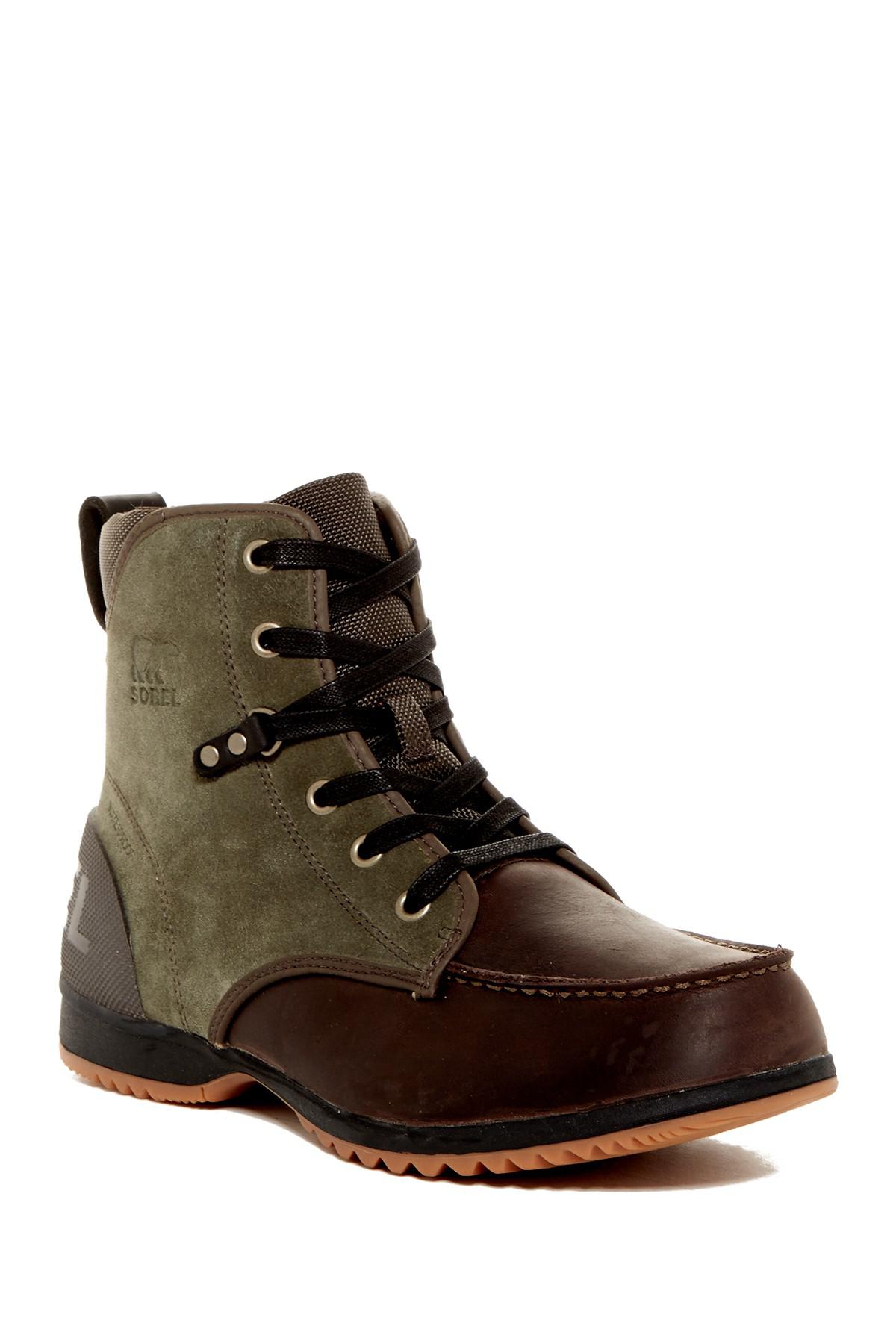 Sorel Leather Ankeny Moc Toe Waterproof Boot in Brown for