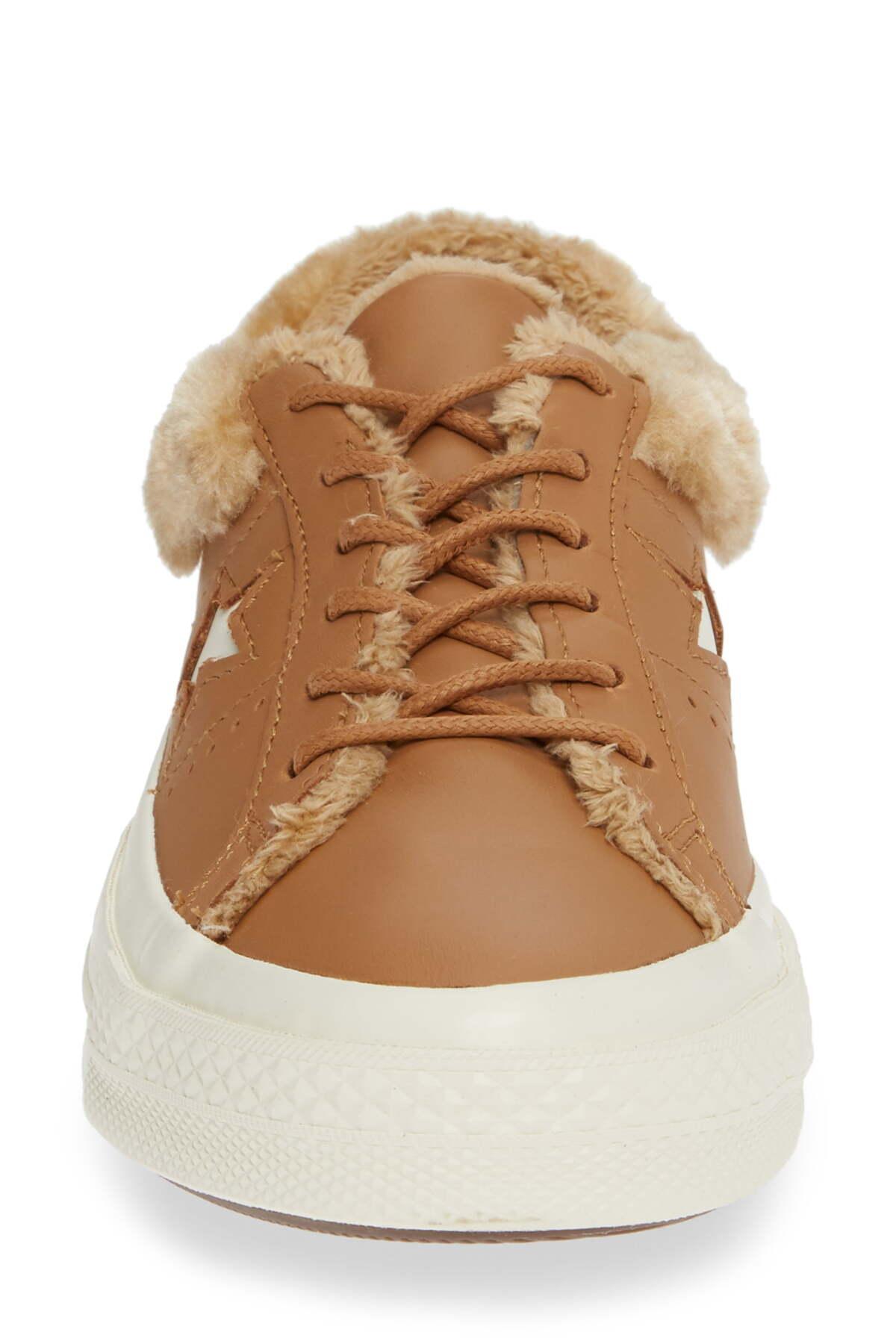converse faux fur one star