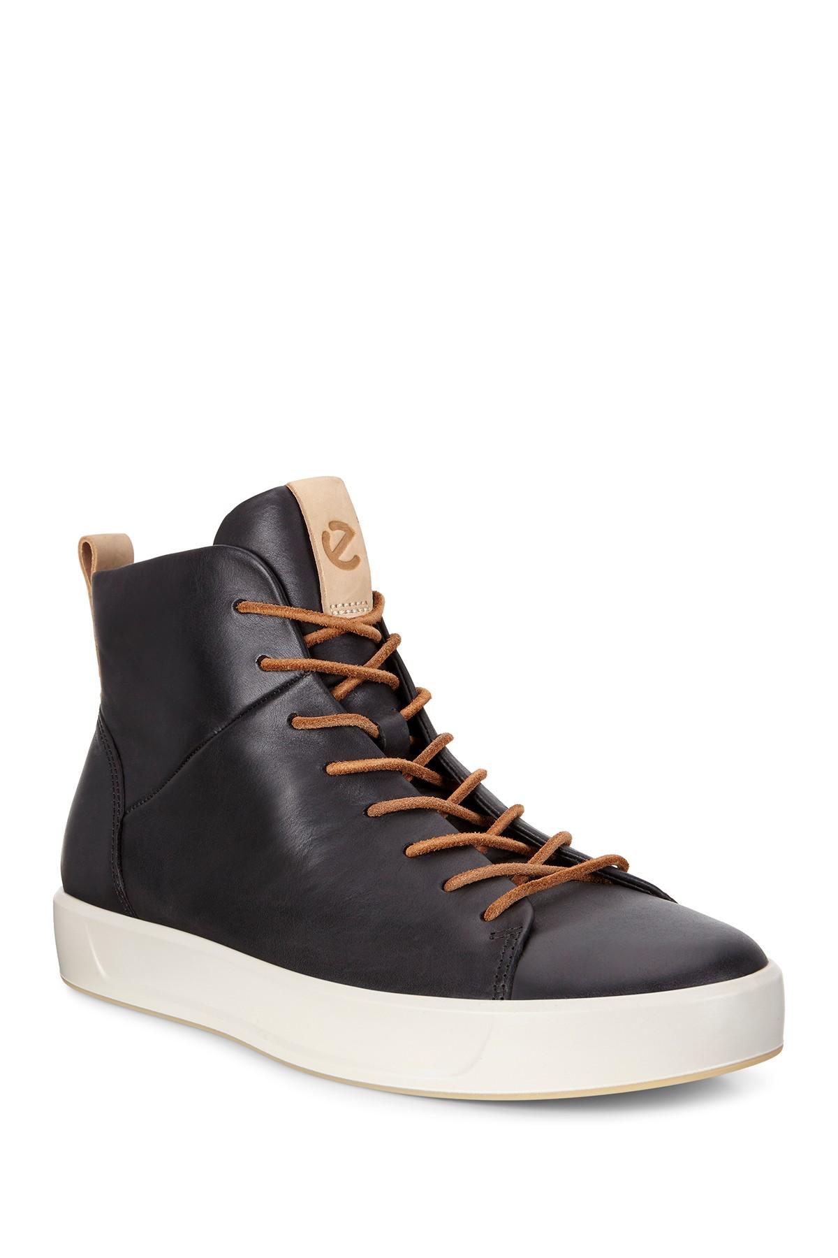 Ecco Leather Soft 8 Lx High Top Sneaker for Men - Lyst