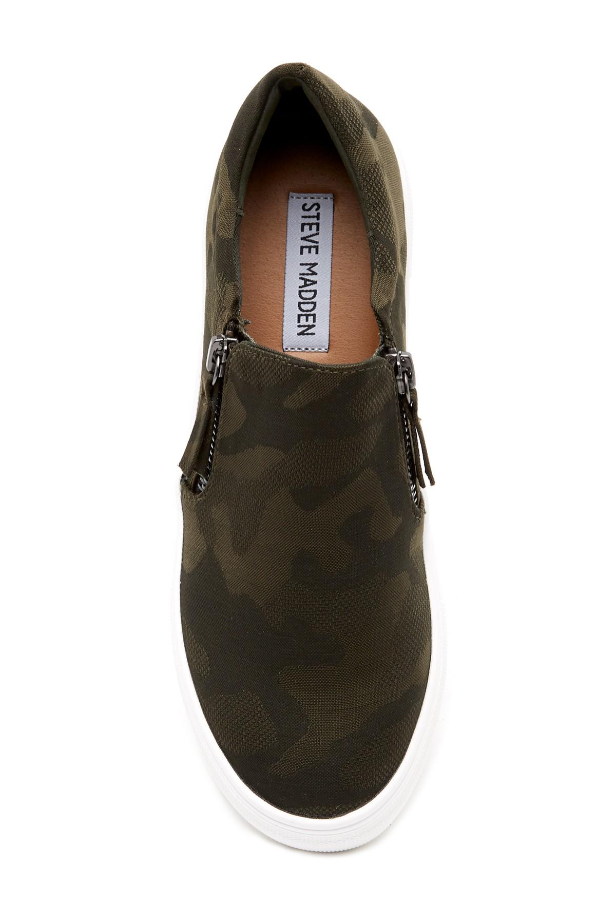 steve madden glaammar zip platform sneaker