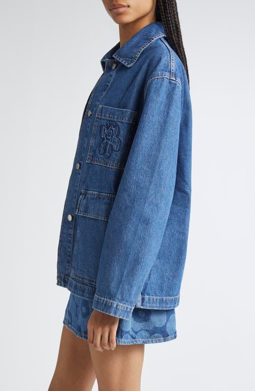 Marimekko Maridenim Poweri Unikko Denim Jacket in Blue | Lyst