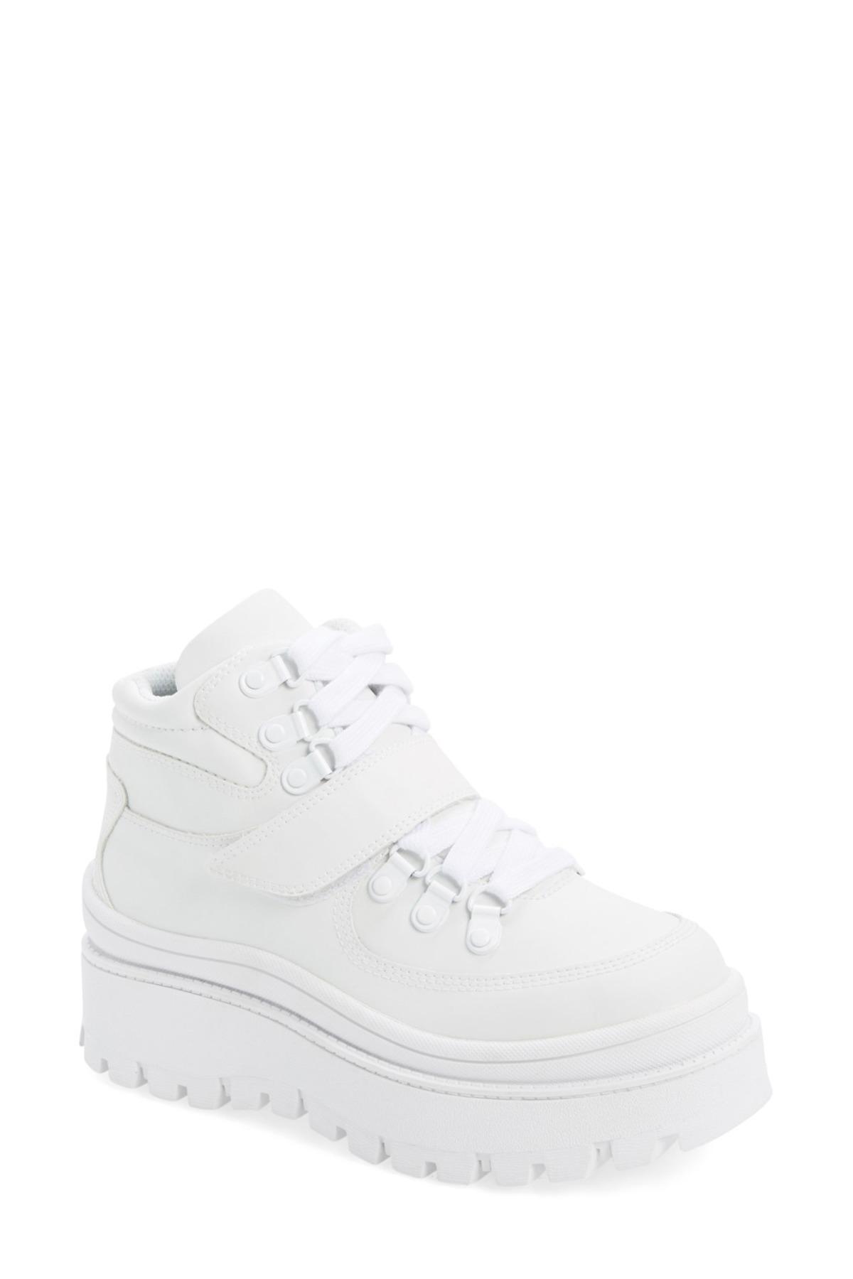 breathe Imagination Accidentally Jeffrey Campbell Top-peak Platform Sneaker in White | Lyst