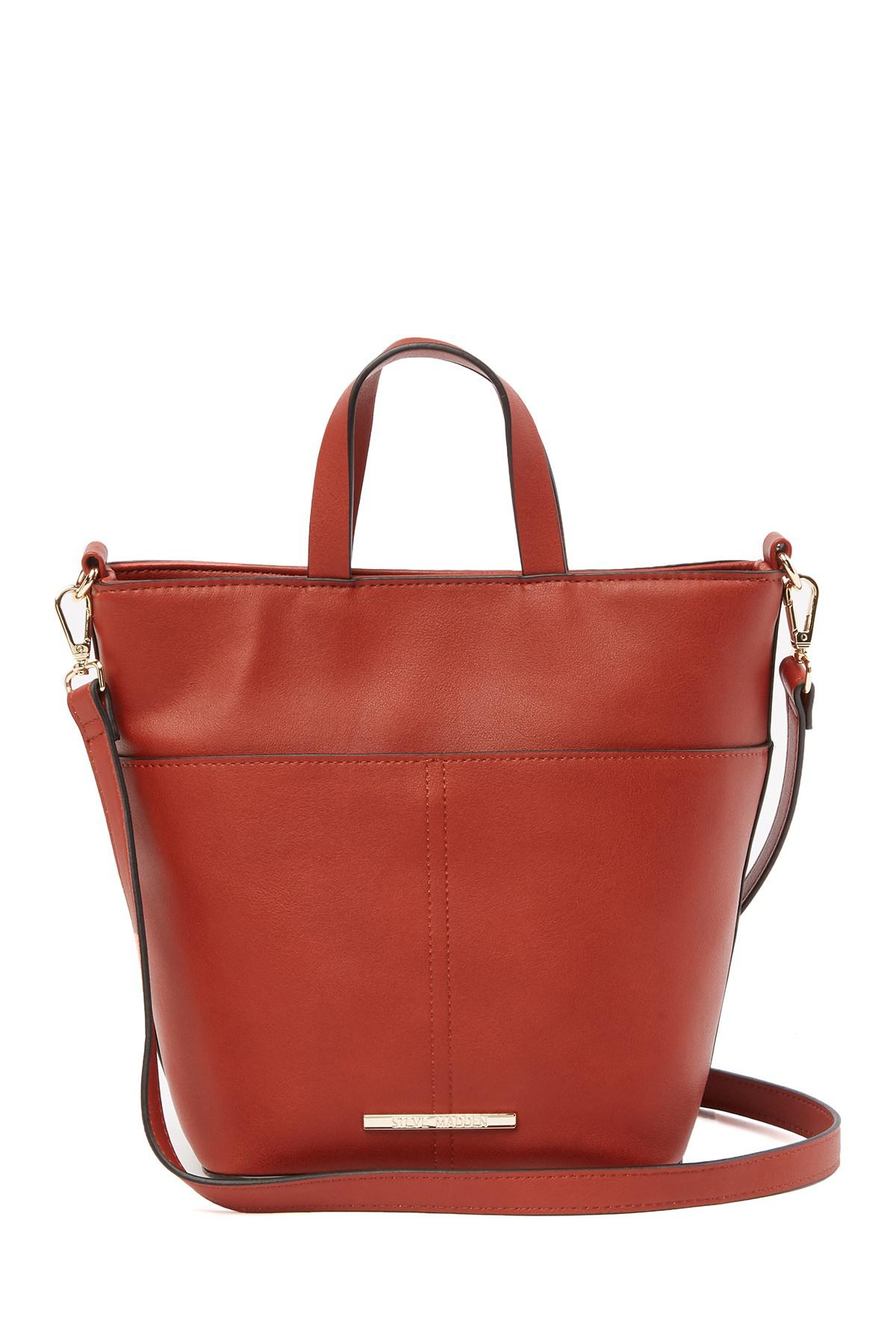 Steve Madden Becks Small Bucket Crossbody Bag in Rust (Blue) Lyst