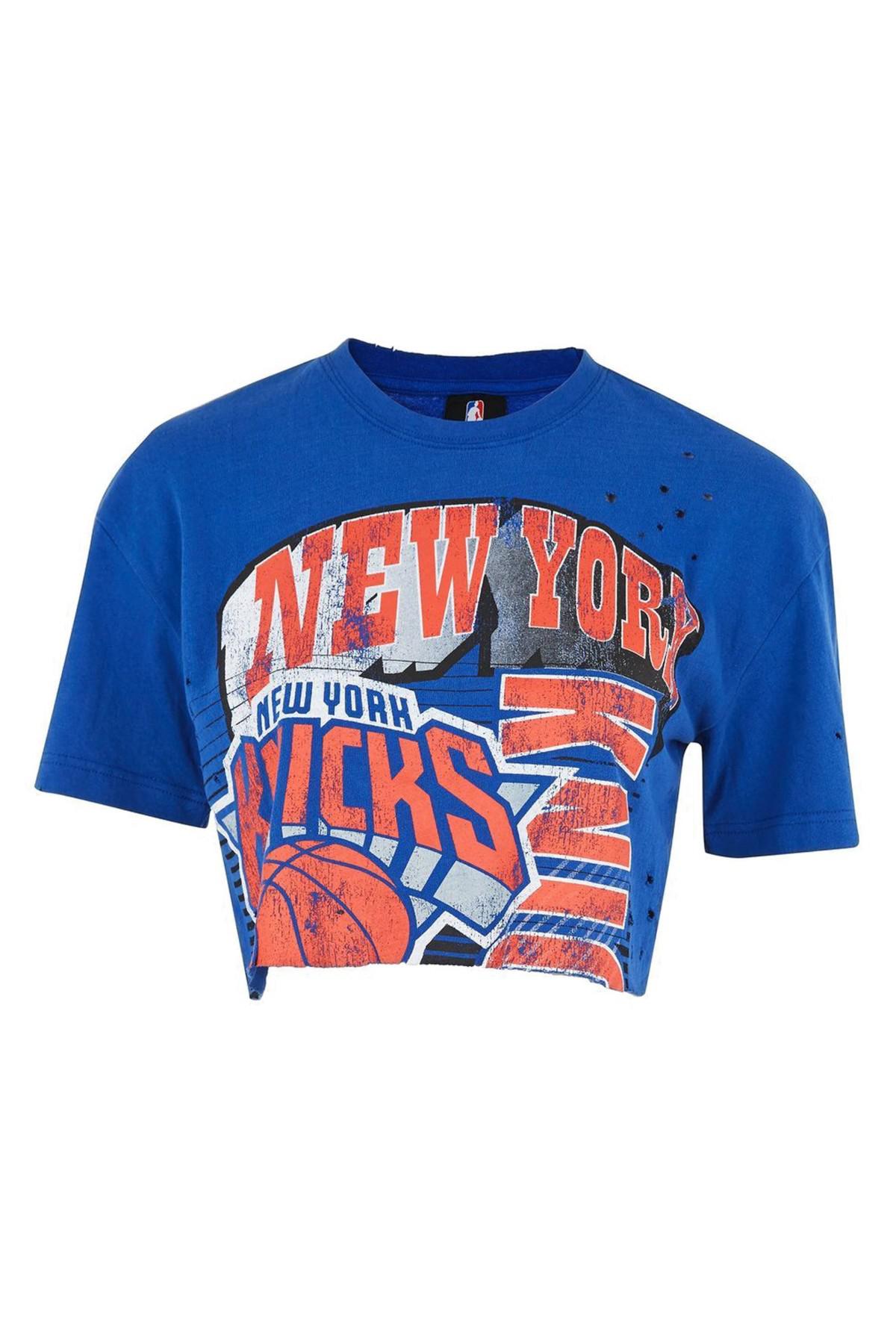 TOPSHOP New York Knicks Crop Top By Unk X in Blue | Lyst