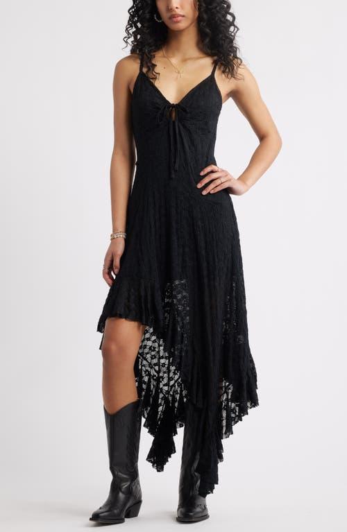 knee length dresses for ladies Black Lace Unlined Midi Dress main image 1
