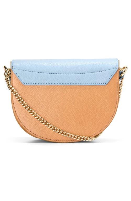 Cole Haan Evie Chain Saddle Crossbody Bag in Blue | Lyst