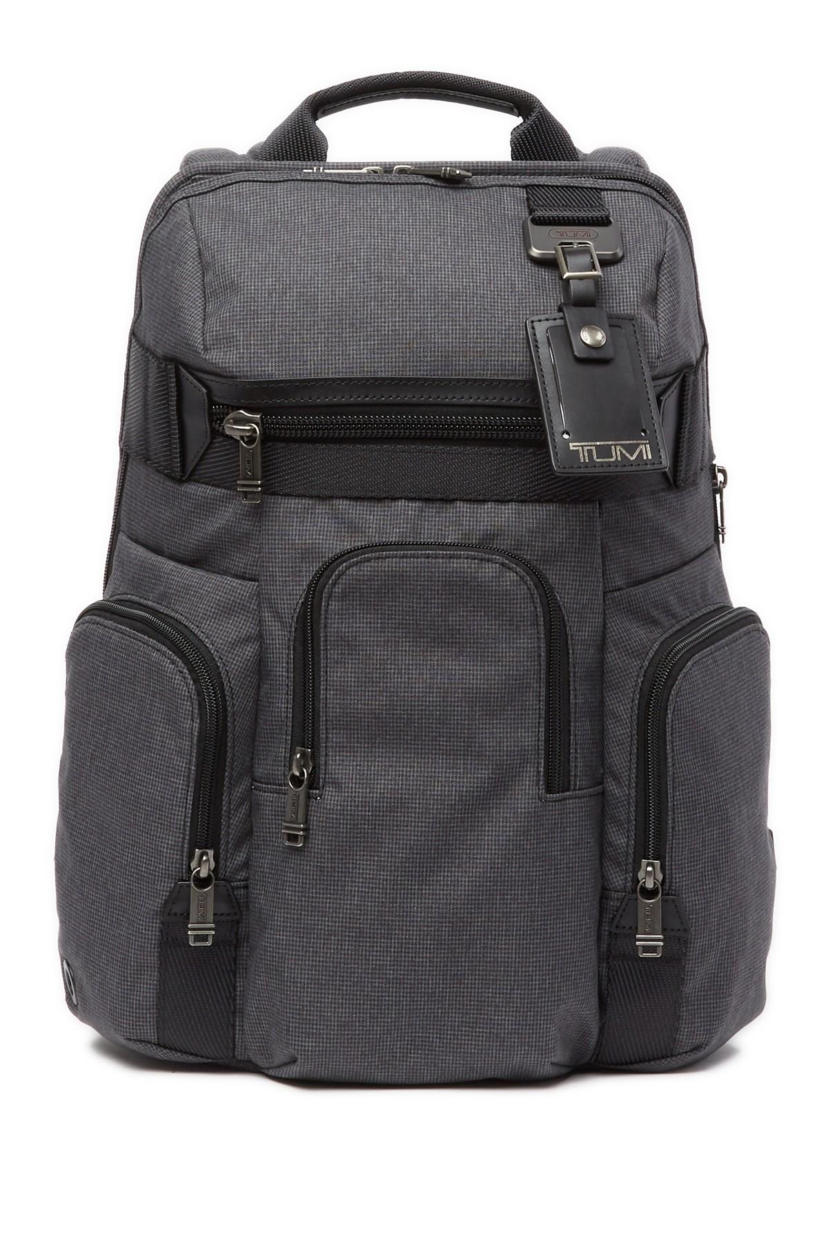 Tumi Leather Nickerson 3 Pocket Expansion Backpack in Gray for Men - Lyst