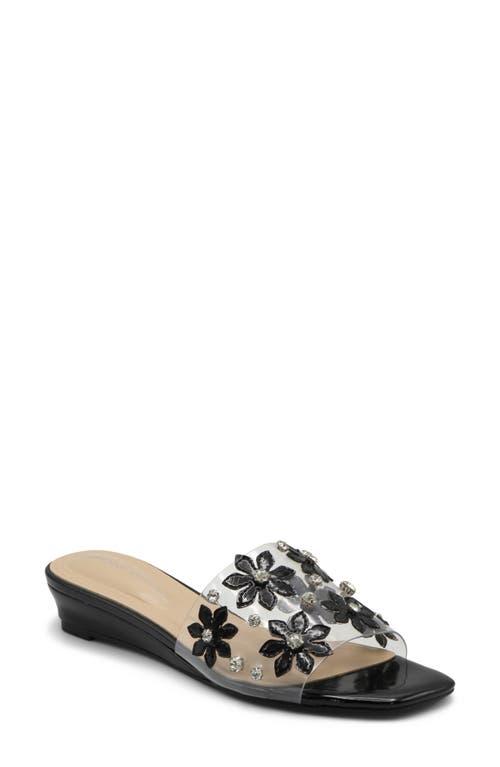 Sandales Compensées Adrienne Vittadini ALBY - Cuir Daim Noir, Taille 7.5 M, Neuf En Boîte